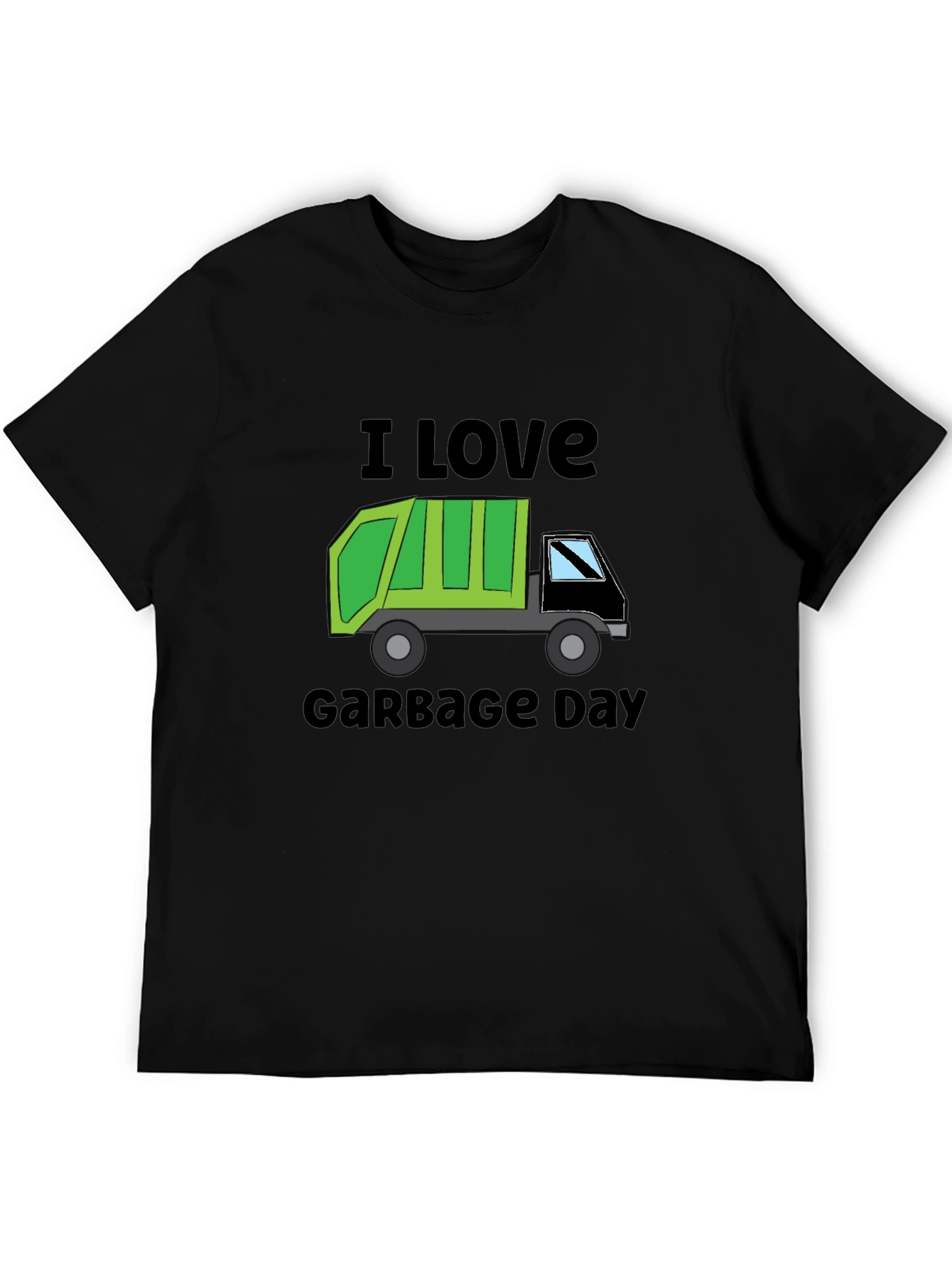 Black I Love Garbage Day T-Shirt - Novelty Graphic Tee view 5