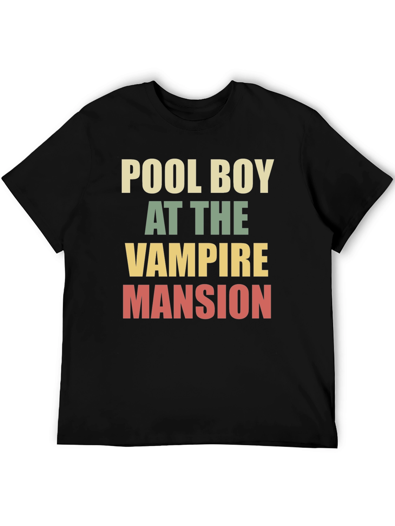 Black Pool Boy at the Vampire Mansion Graphic Tee view 5