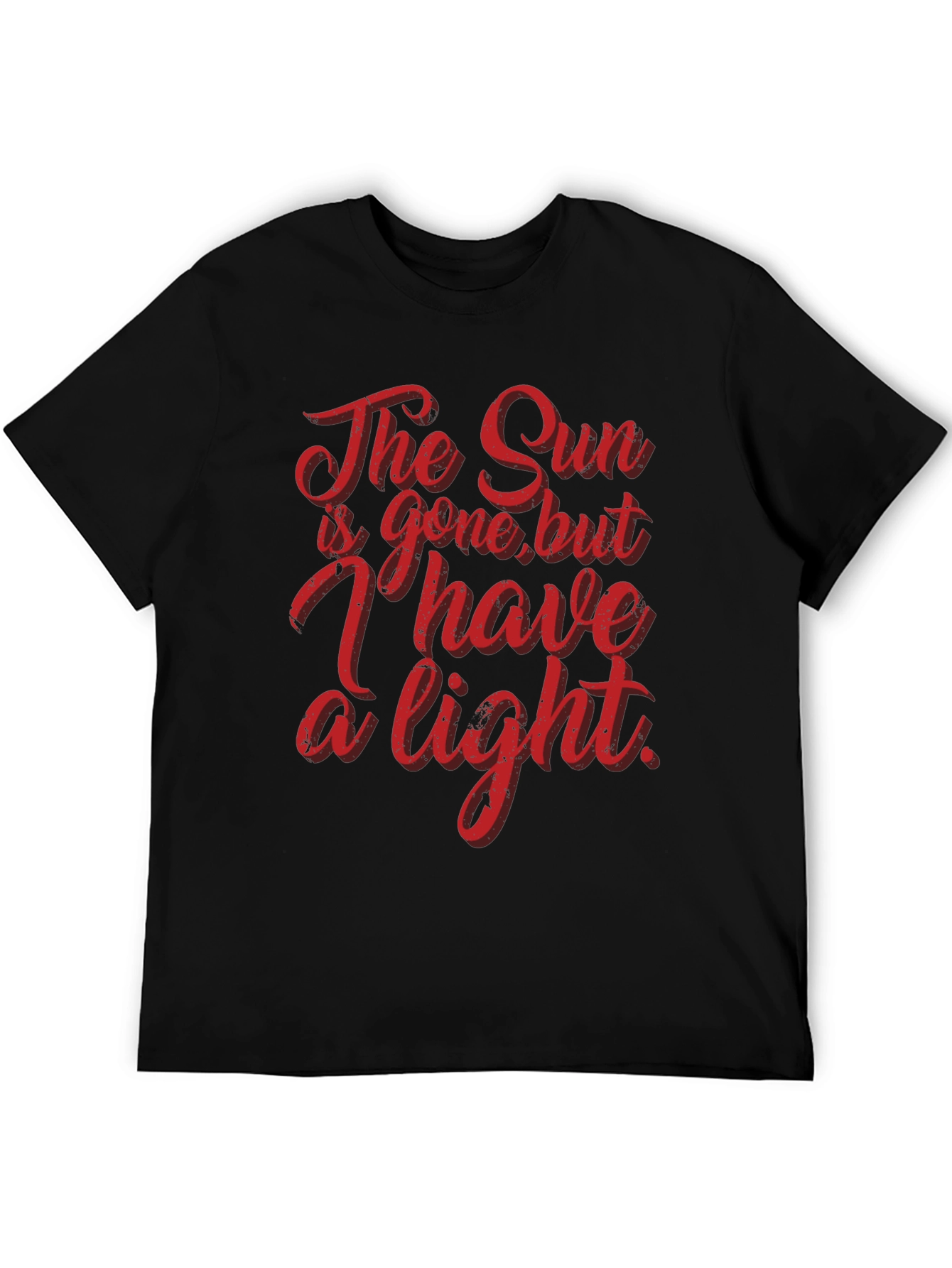 Black The Sun is Gone T-Shirt - Black Graphic Tee view 5