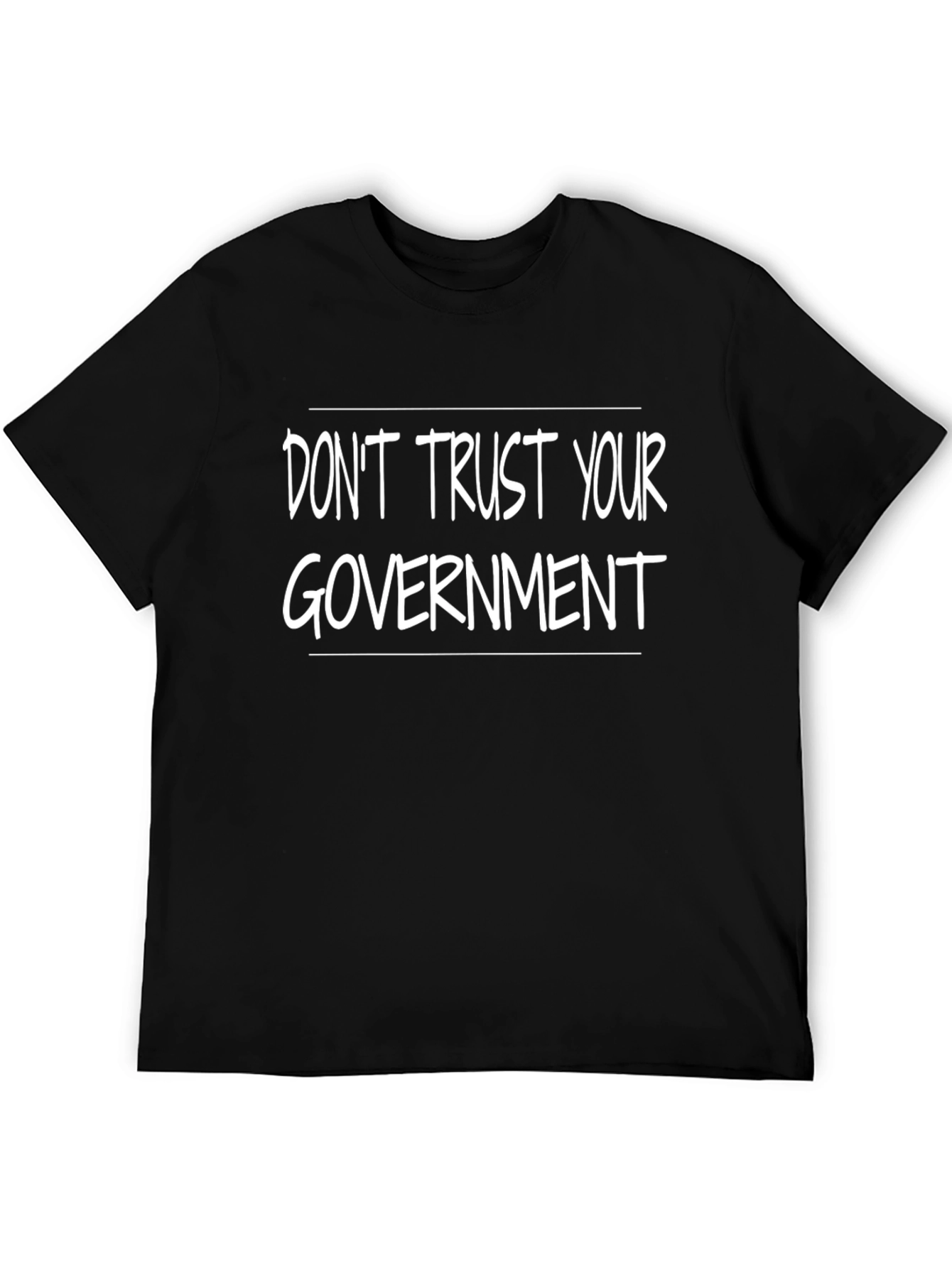 Black Don't Trust Your Government Black T-Shirt view 5
