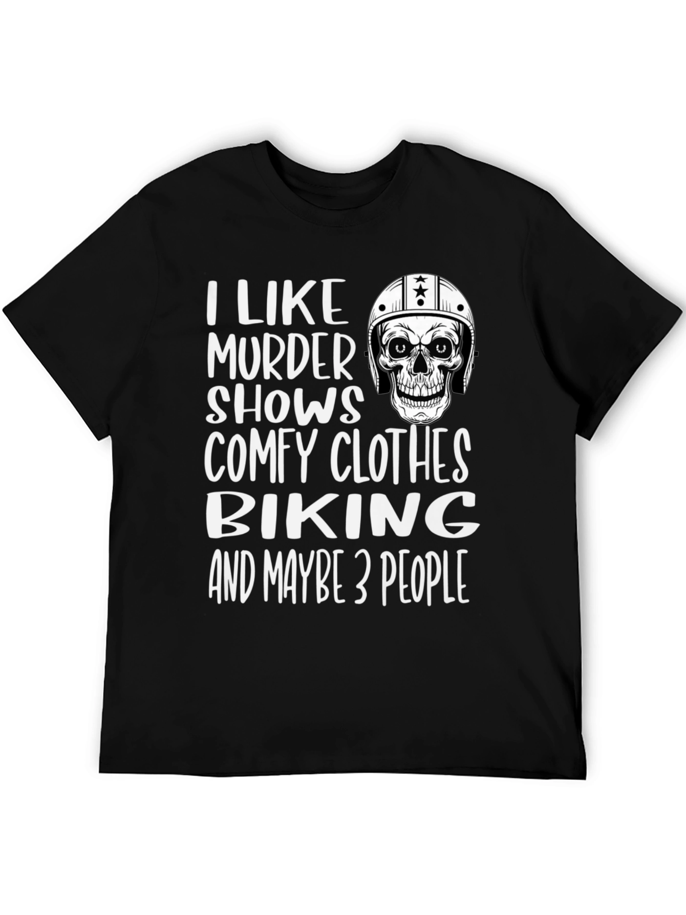 Black Murder Shows & Biking T-Shirt view 5