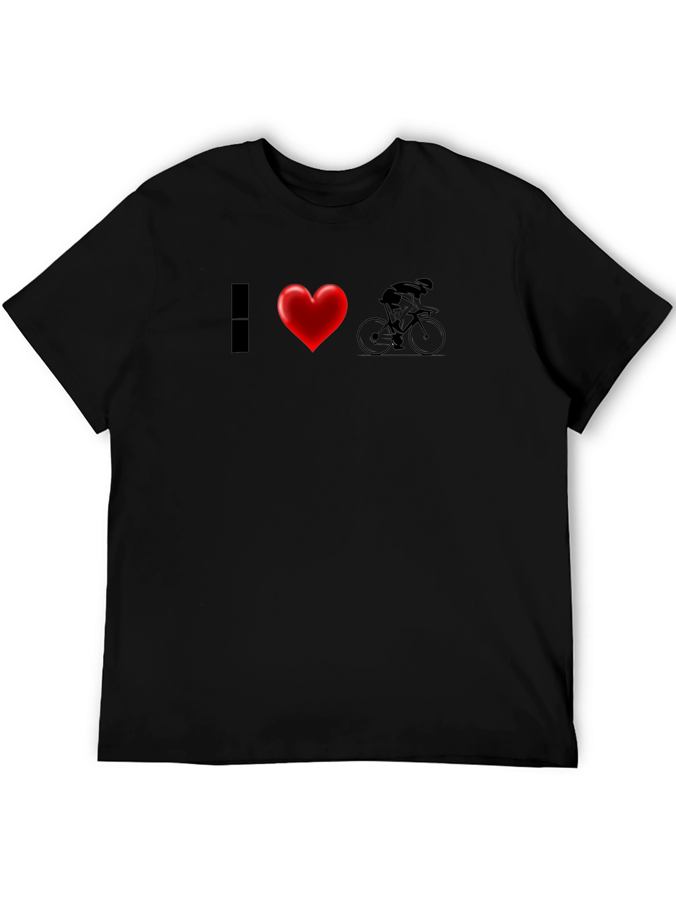 Black I Heart Cycling T-Shirt - Black, Sporty view 5