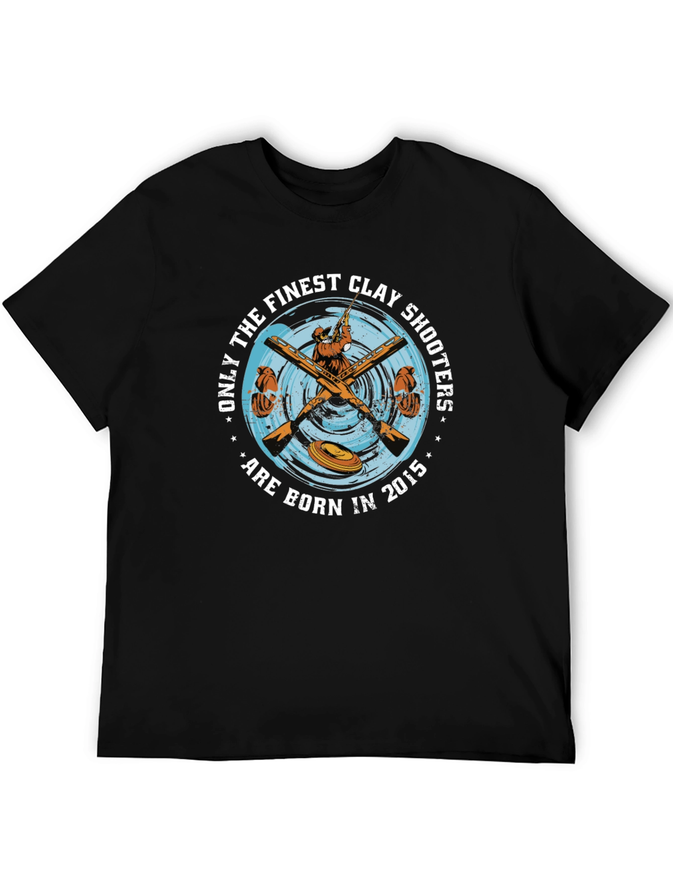 Black Finest Clay Shooters Born in 2015 T-Shirt view 5