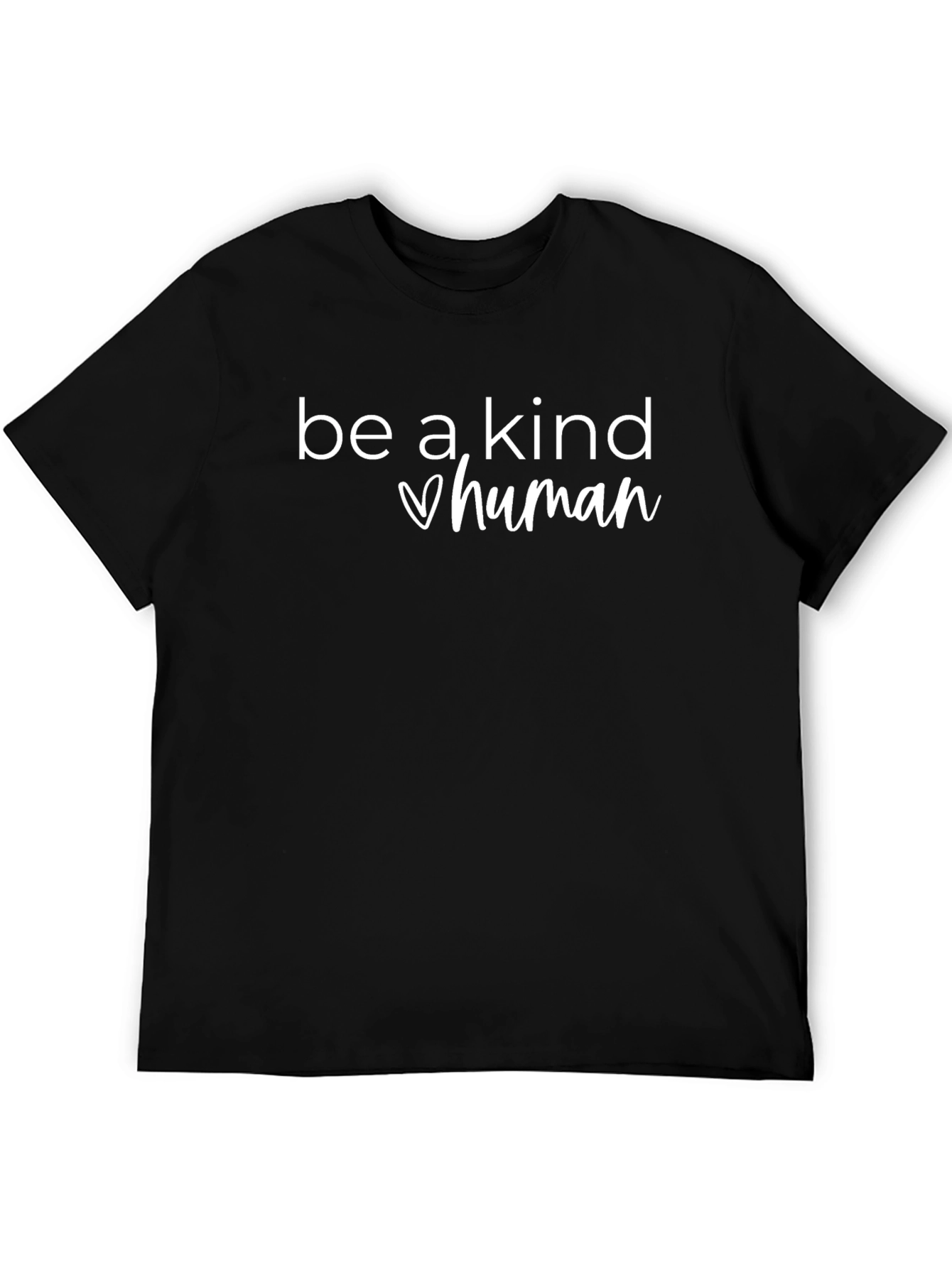Black Be a Kind Human Graphic T-Shirt - Unisex view 5