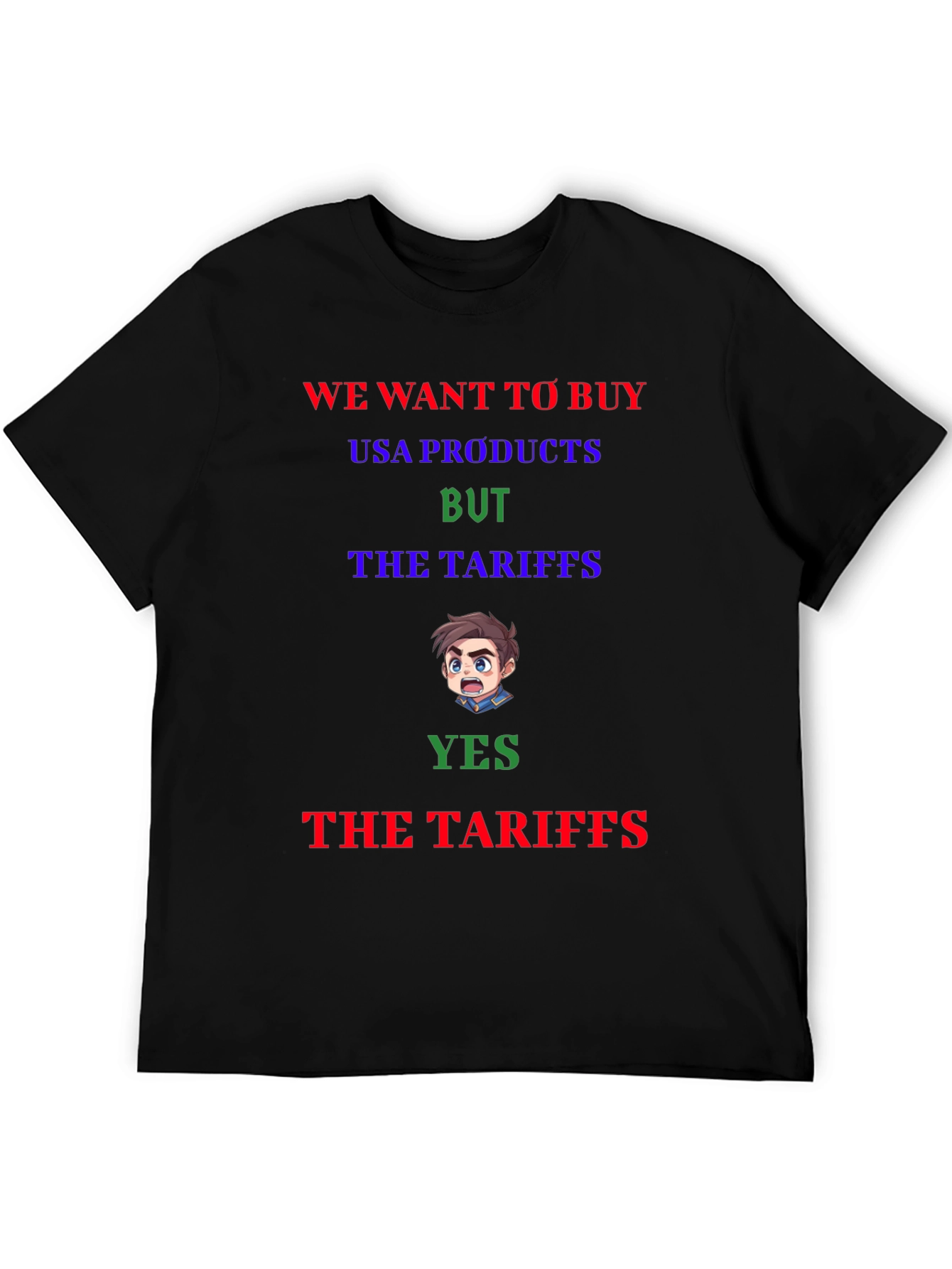 Black Funny Tariff T-Shirt - USA Products Buyer view 5
