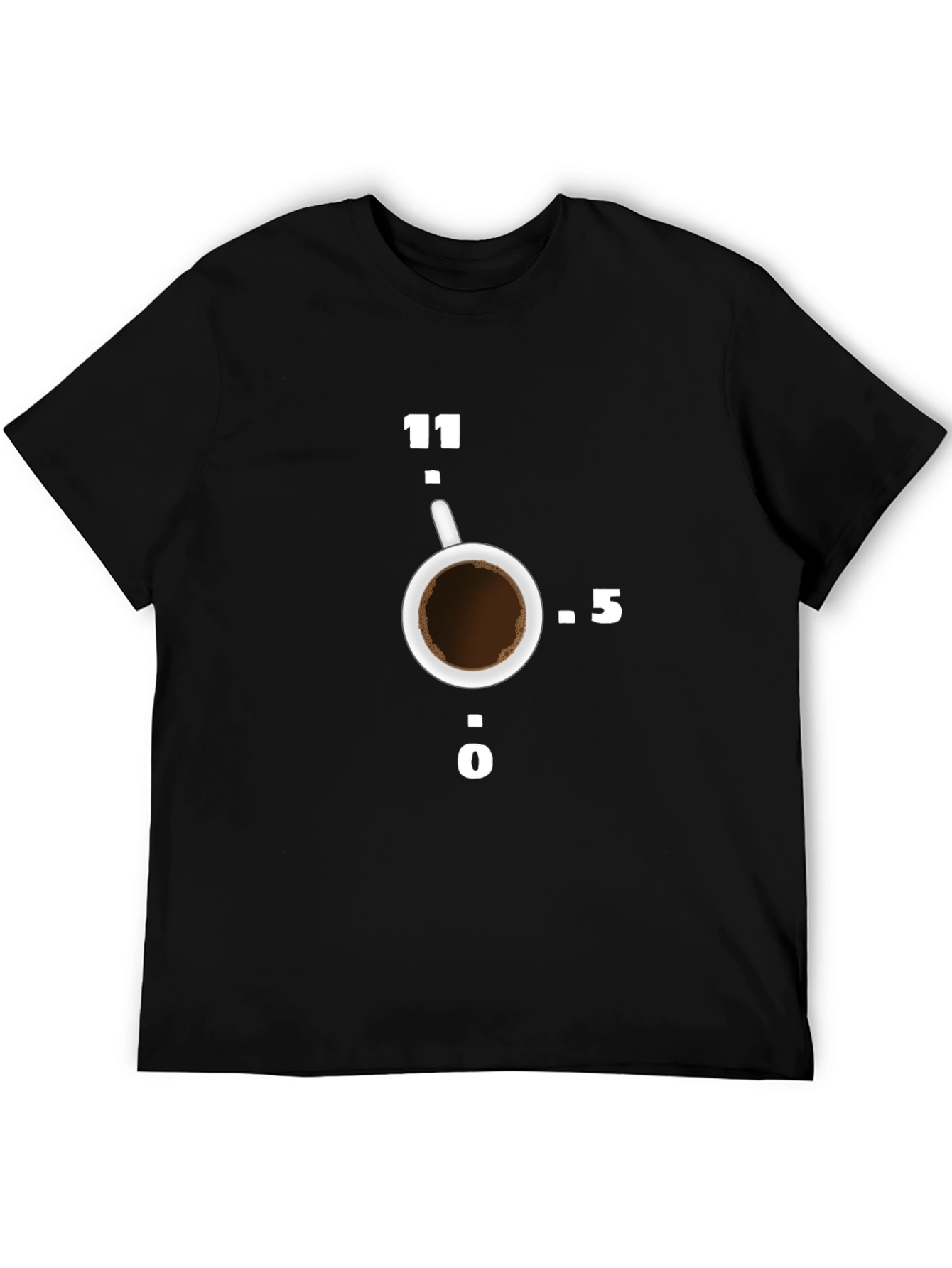 Black Coffee Time Tee - Stylish Clock Design view 5