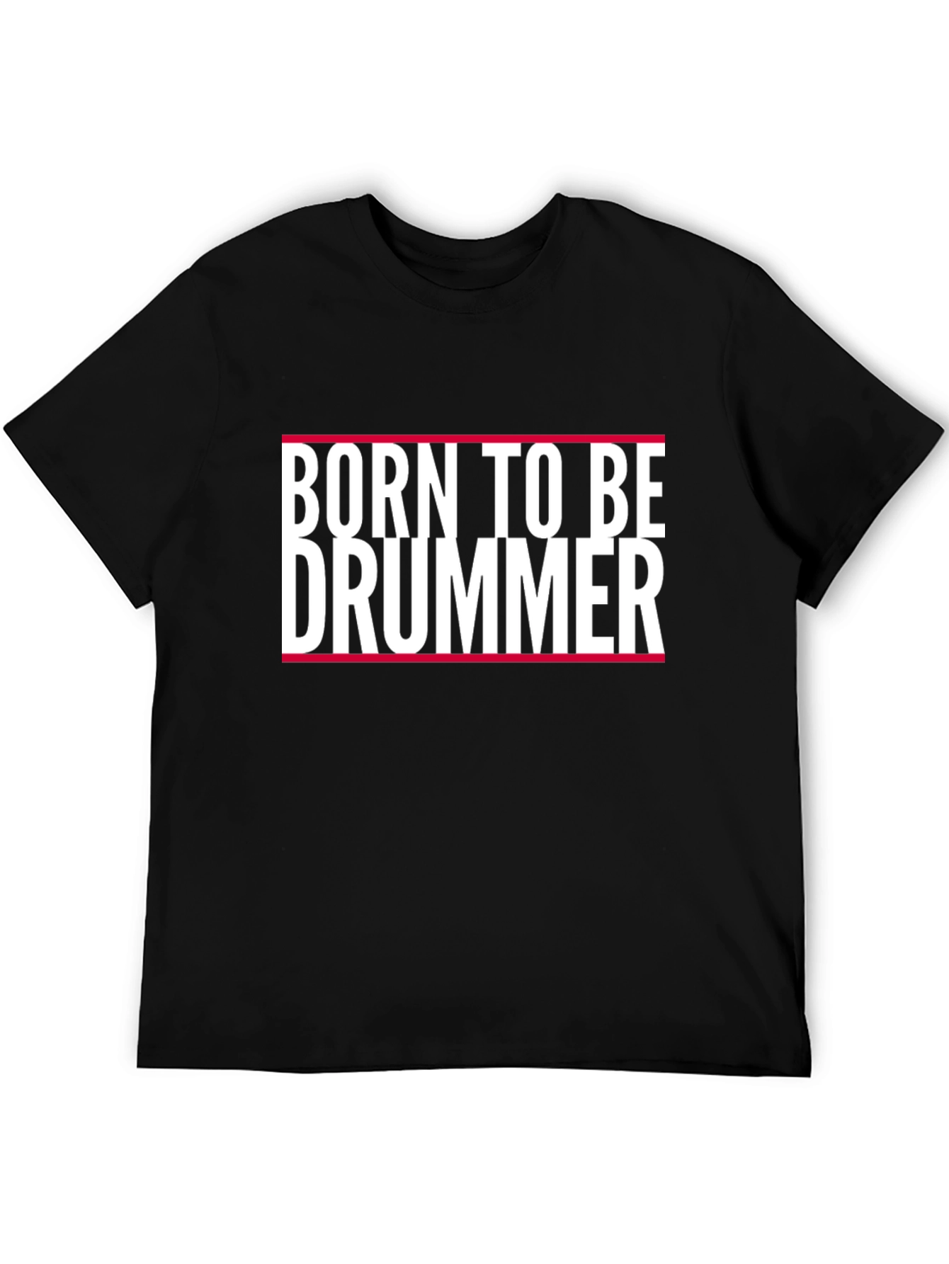 Black Born to Be Drummer Graphic Tee view 5