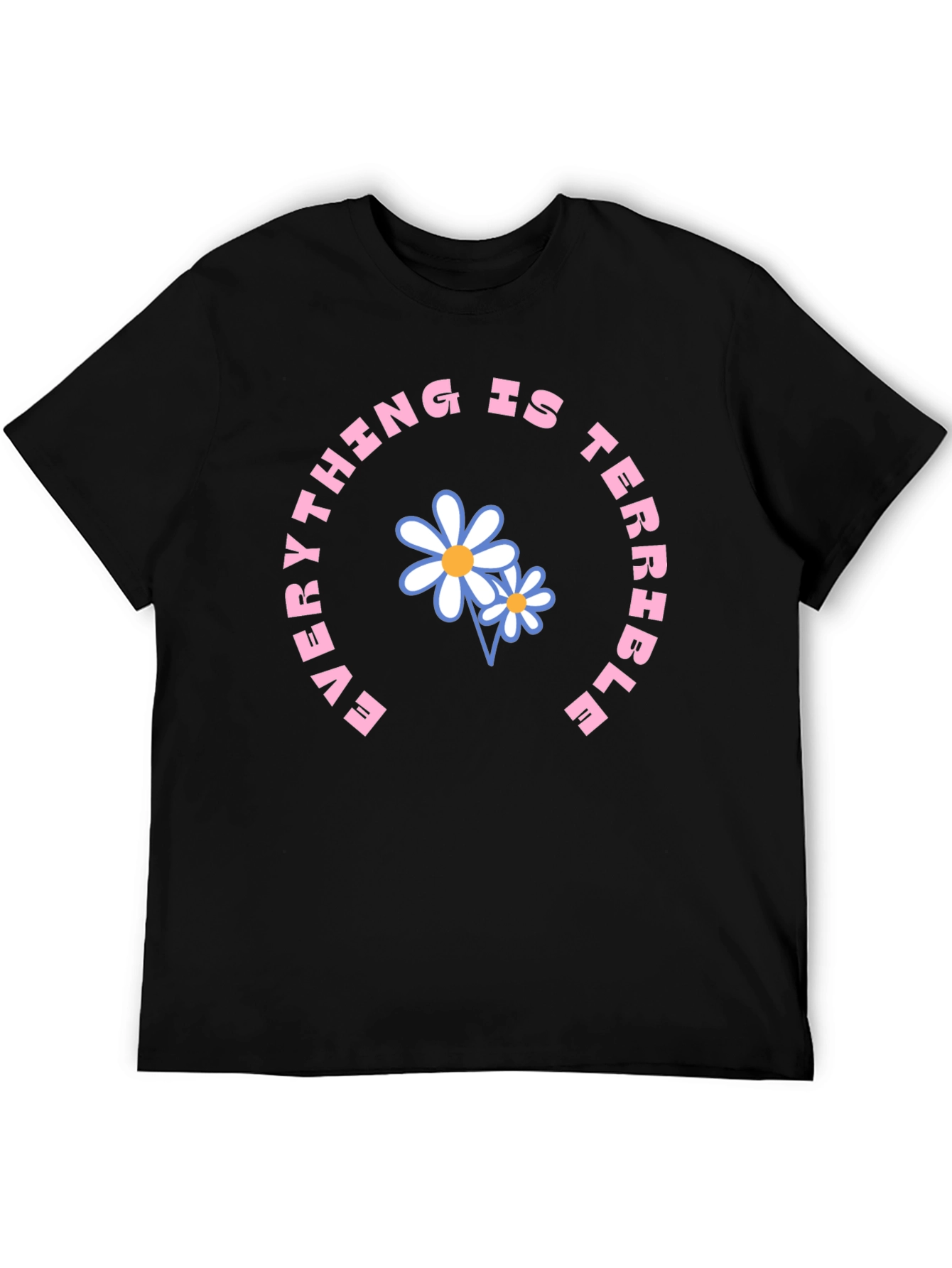 Black Everything is Terrible Graphic Tee view 5