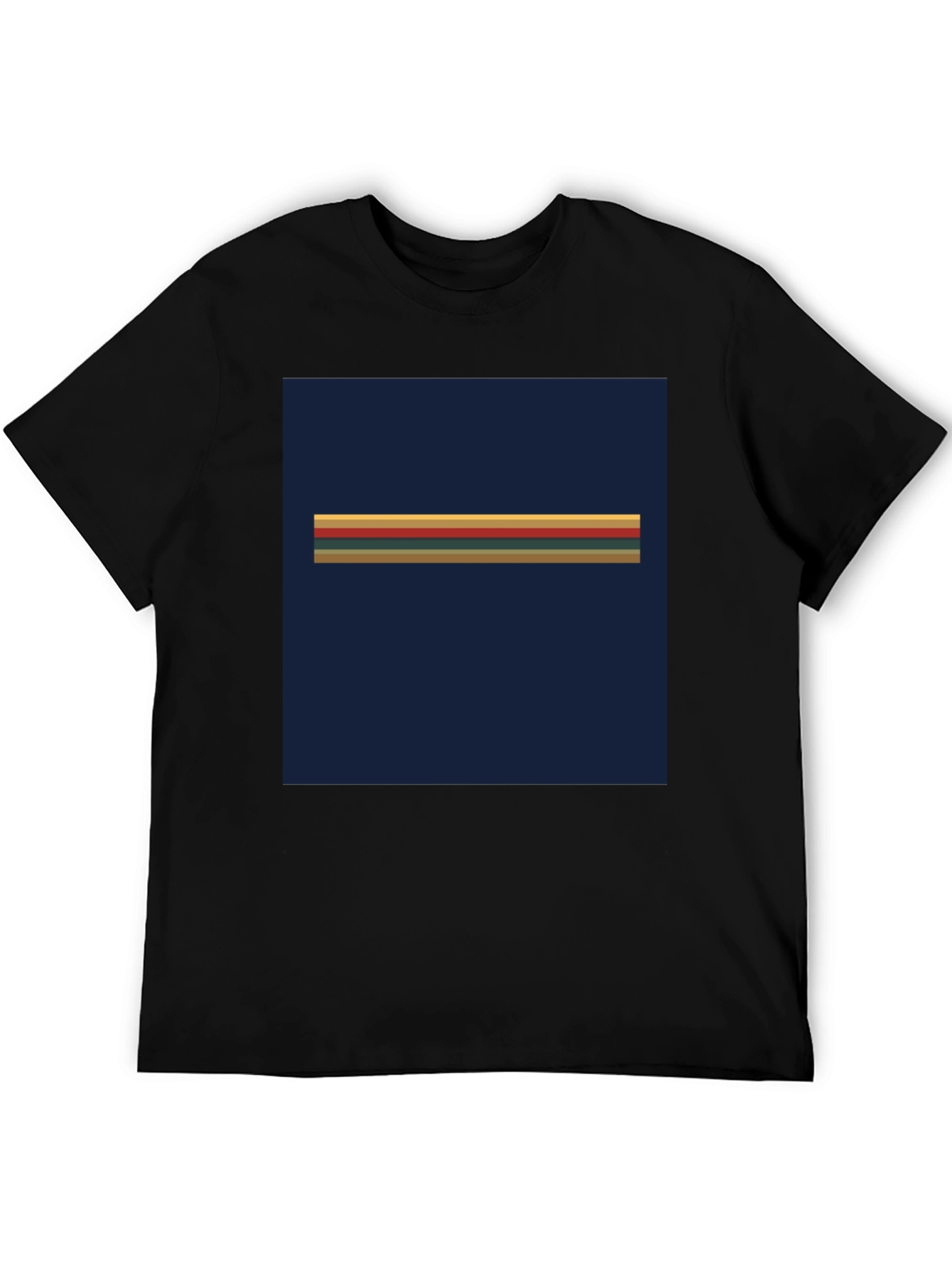 Black Retro Stripe Graphic Tee - Dr. Who Inspired view 5