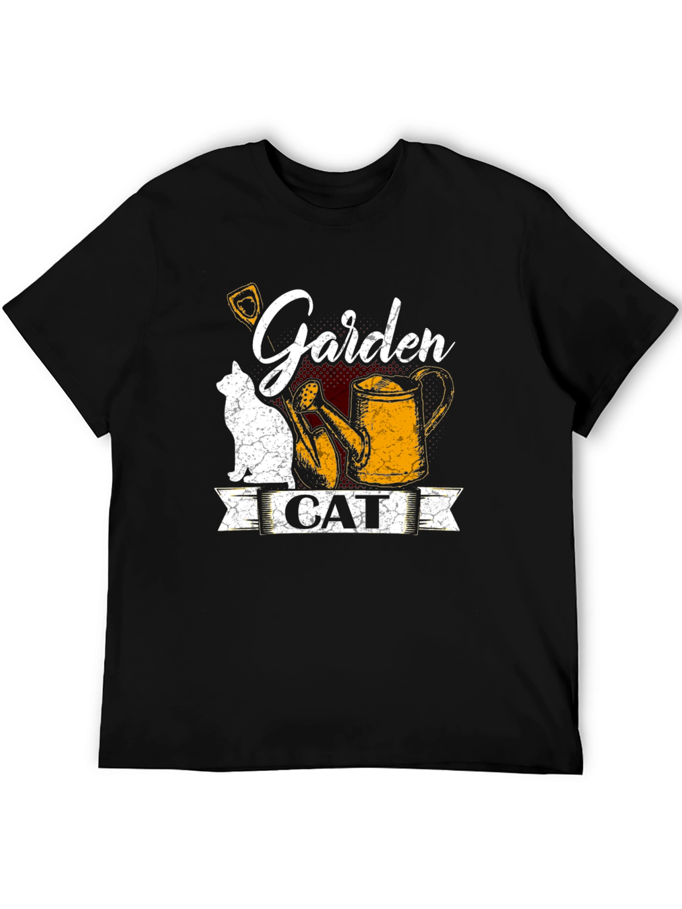 Black Garden Cat Graphic T-Shirt view 5