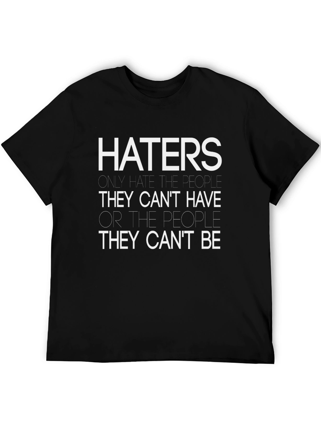 Black Haters Graphic Tee - Men's Black T-Shirt view 5