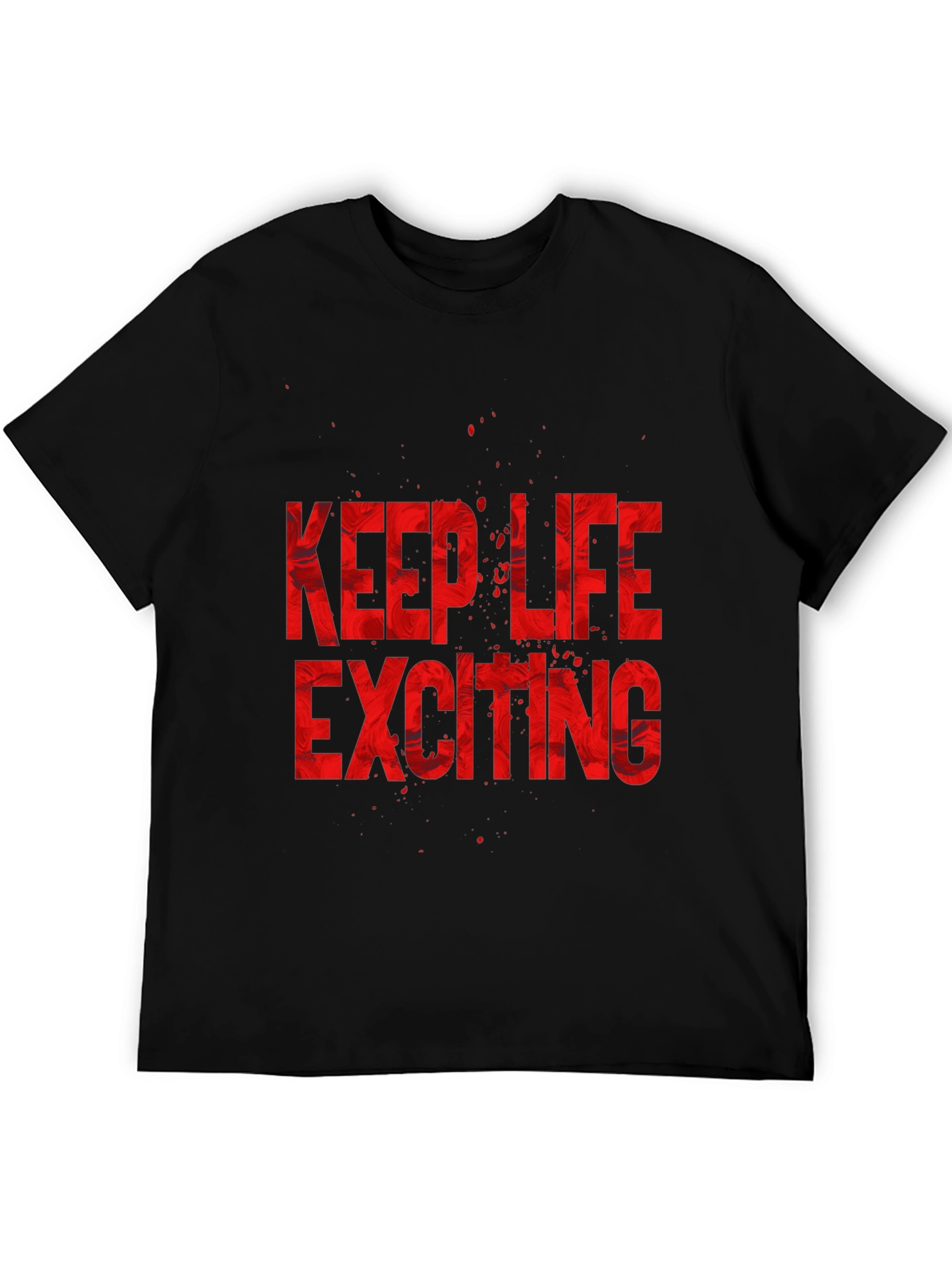 Black Keep Life Exciting Graphic T-Shirt view 5