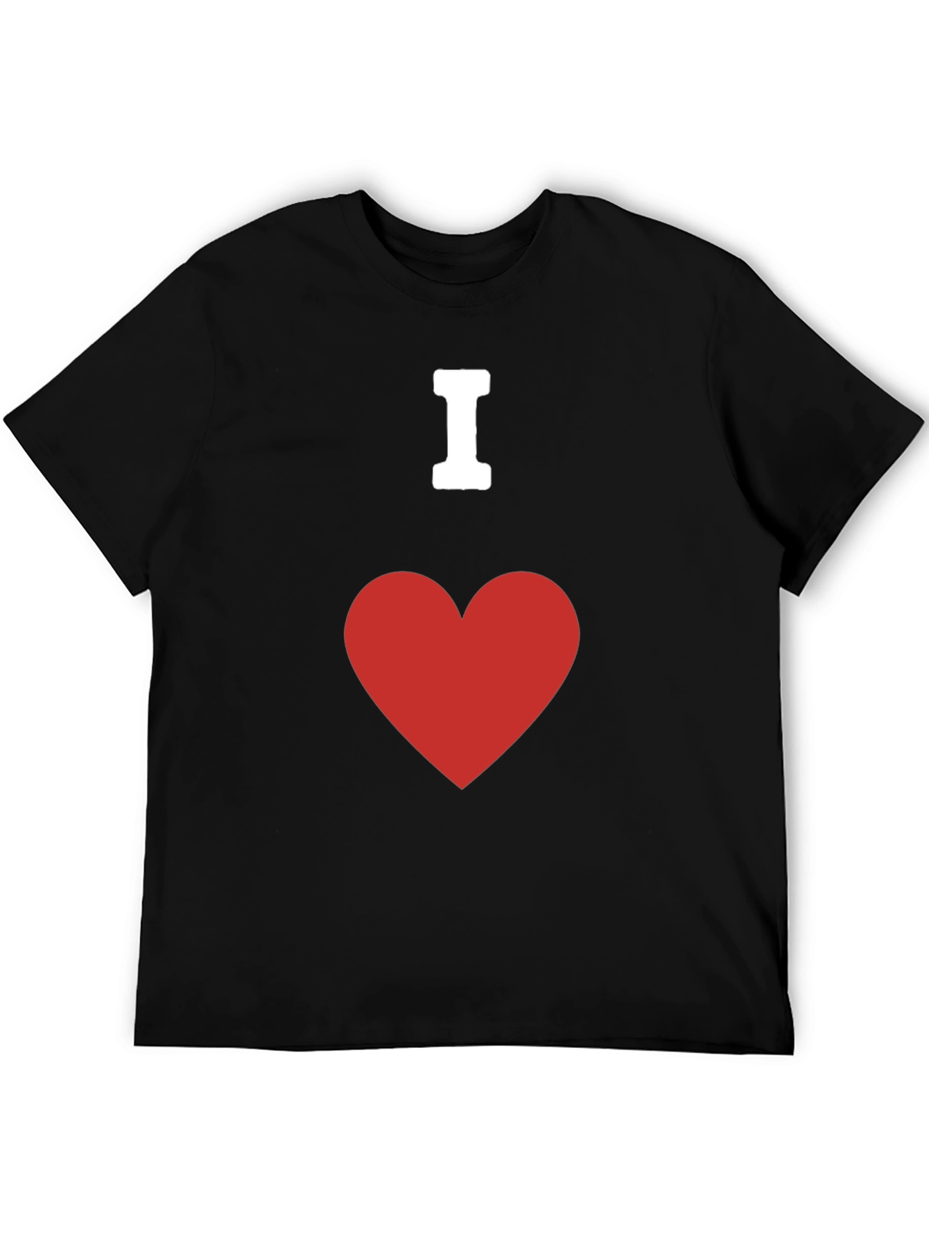 Black I Heart Graphic Tee - Classic Cotton Comfort view 5