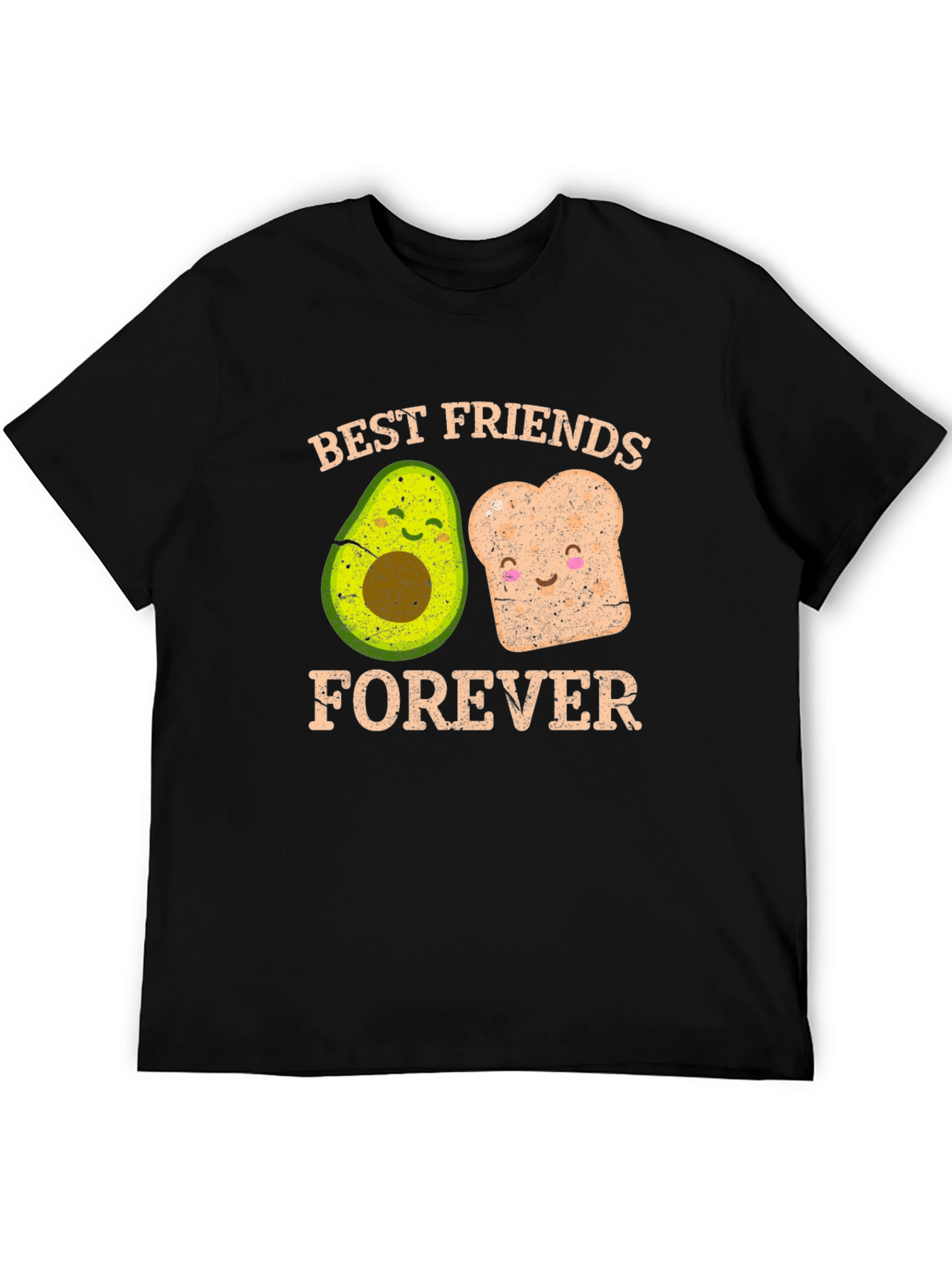 Black Best Friends Forever Avocado and Toast Graphic Tee view 5