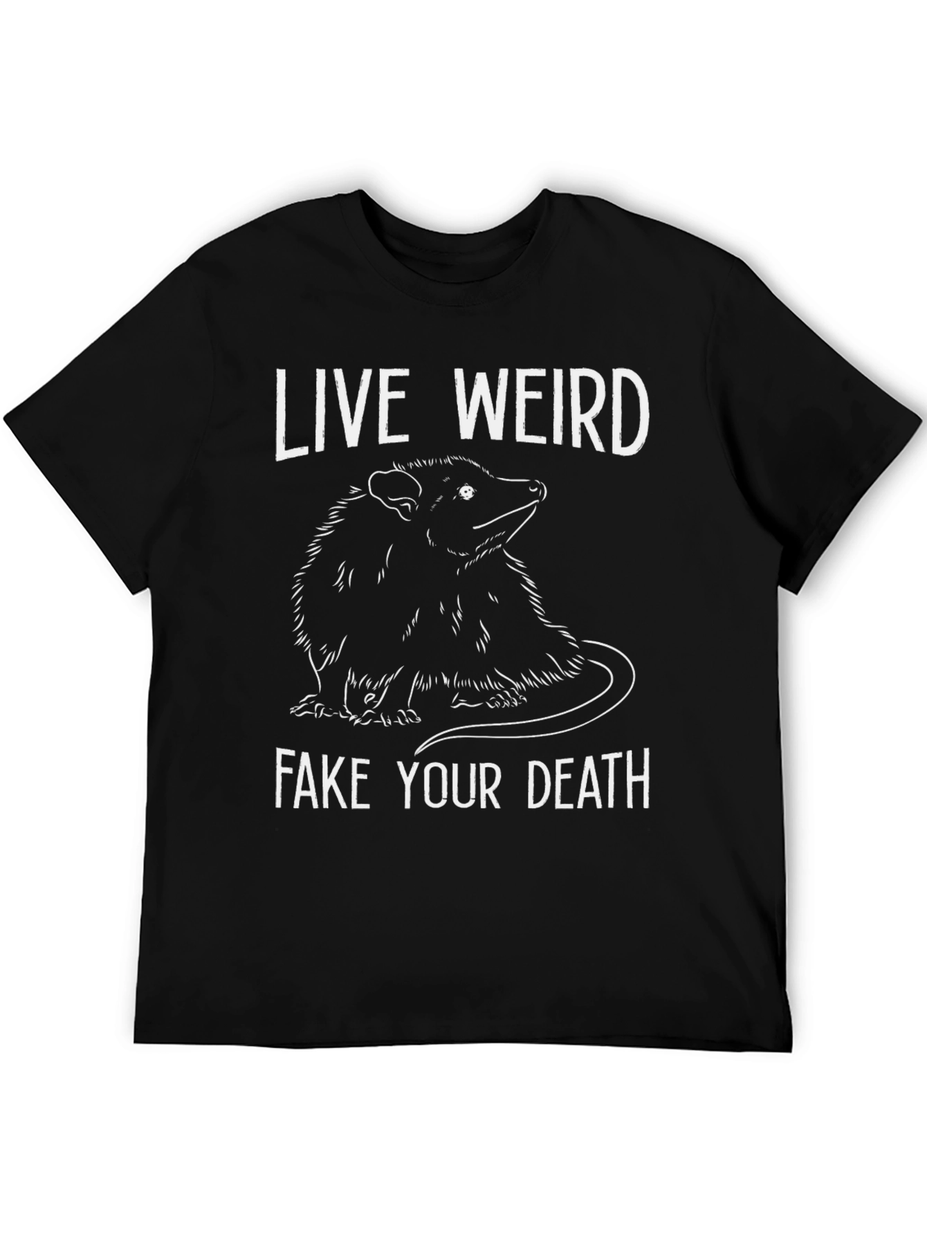 Black Live Weird Opossum Graphic Tee view 5
