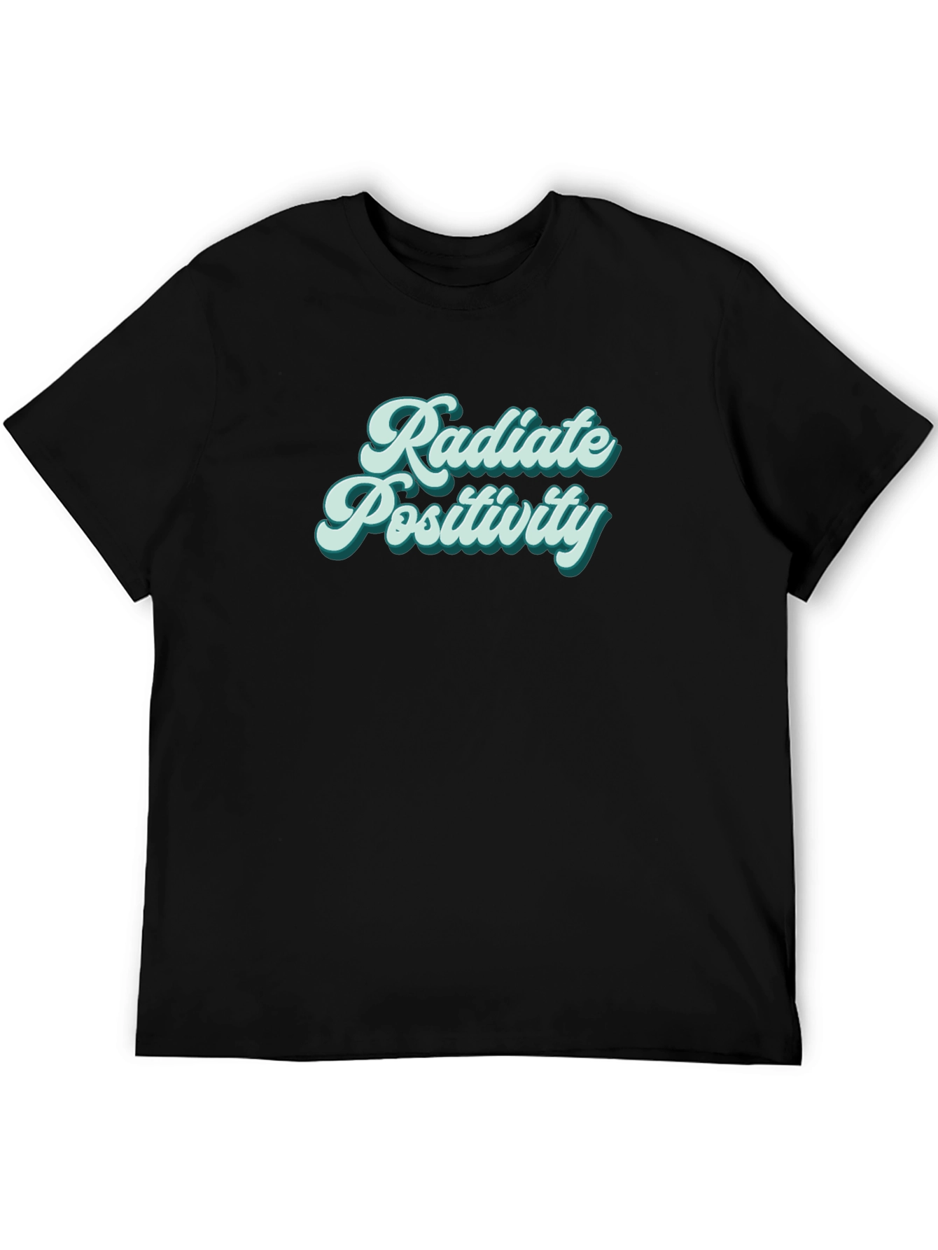 Black Radiate Positivity Black Graphic Tee view 5