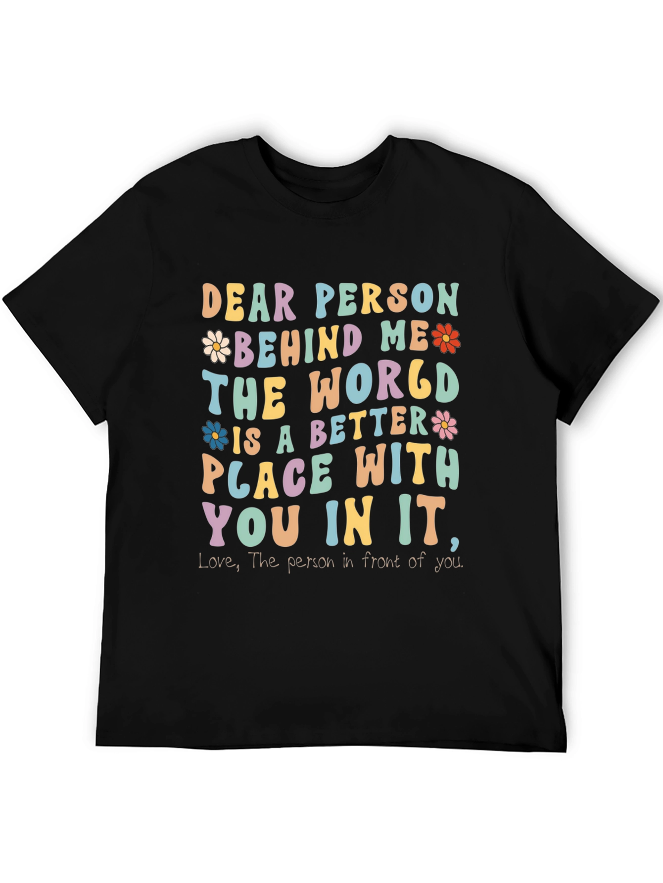 Black Dear Person Behind Me Graphic Tee view 5
