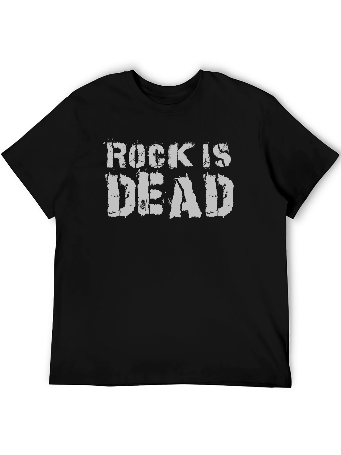 Black Rock Is Dead Graphic Tee - Black Cotton T-Shirt view 5