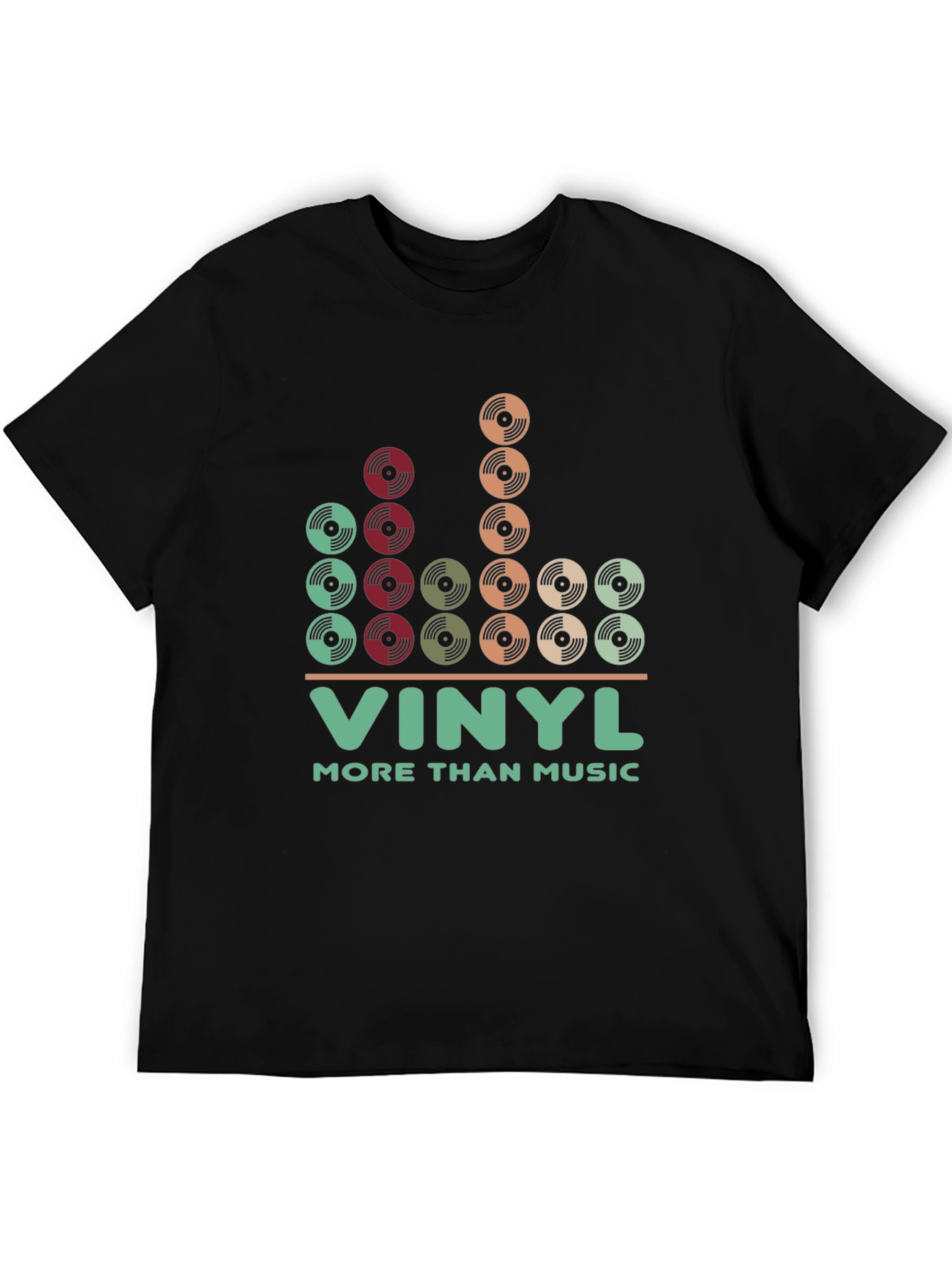 Black Vinyl More Than Music Graphic T-Shirt view 5