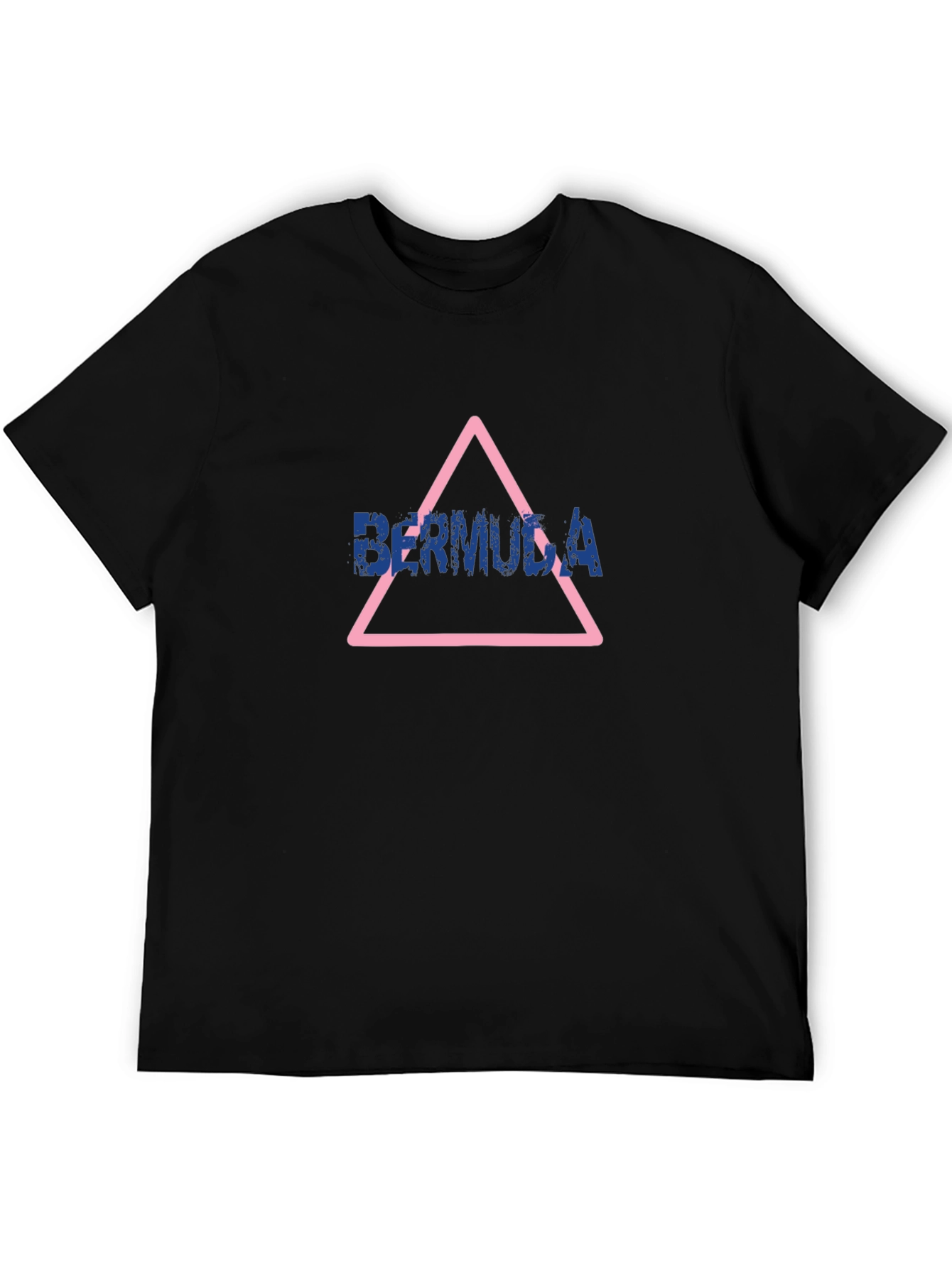 Black Bermuda Triangle Graphic Print T-Shirt view 5