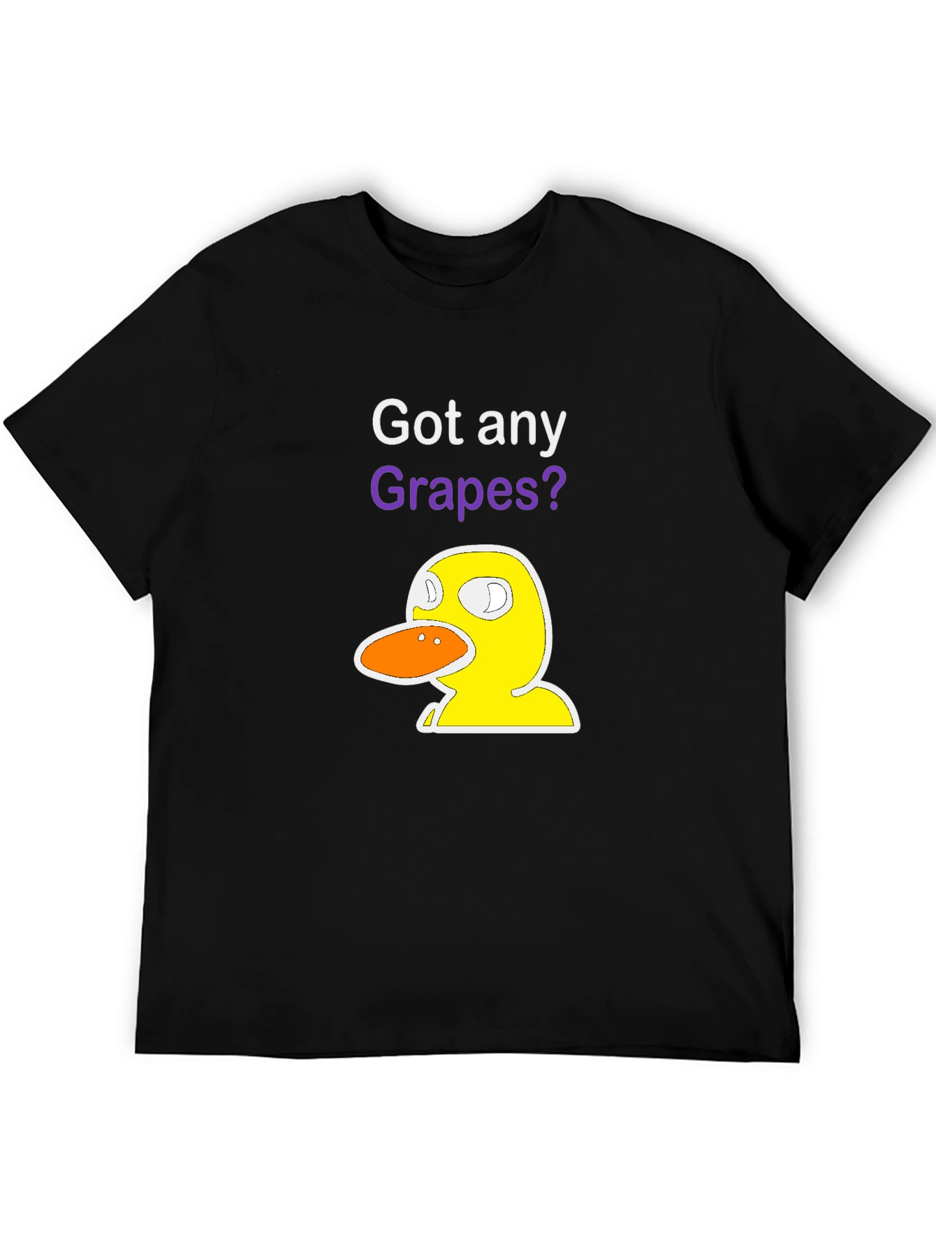 Black Got Any Grapes? Duck T-Shirt - Funny Graphic Tee view 5