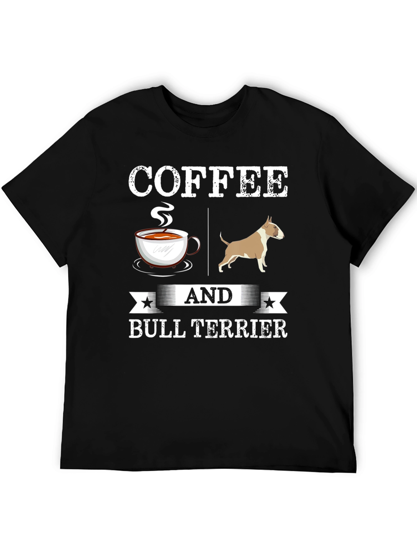 Black Coffee and Bull Terrier Graphic T-Shirt view 5