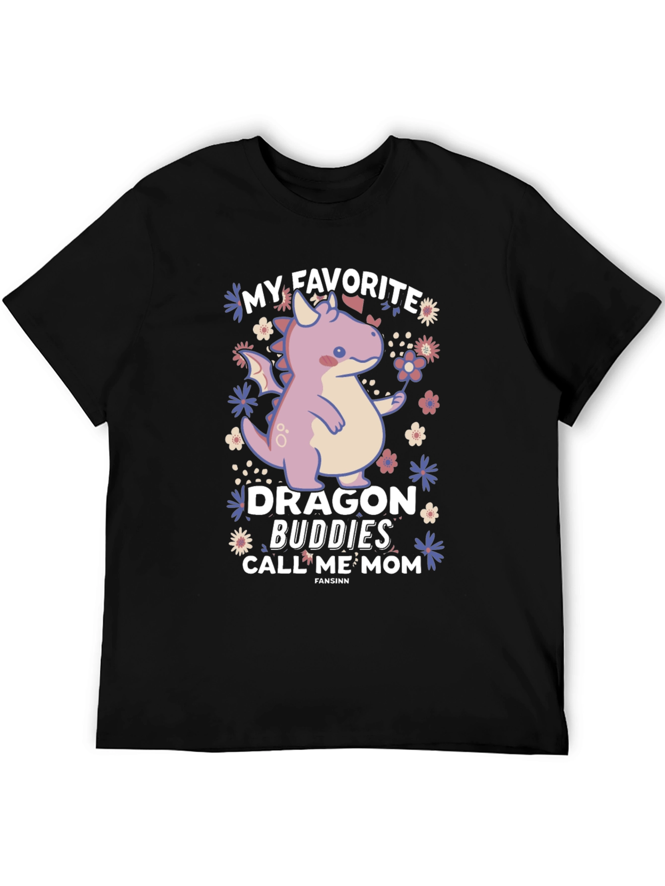 Black Dragon Buddies Mom Graphic T-Shirt view 5