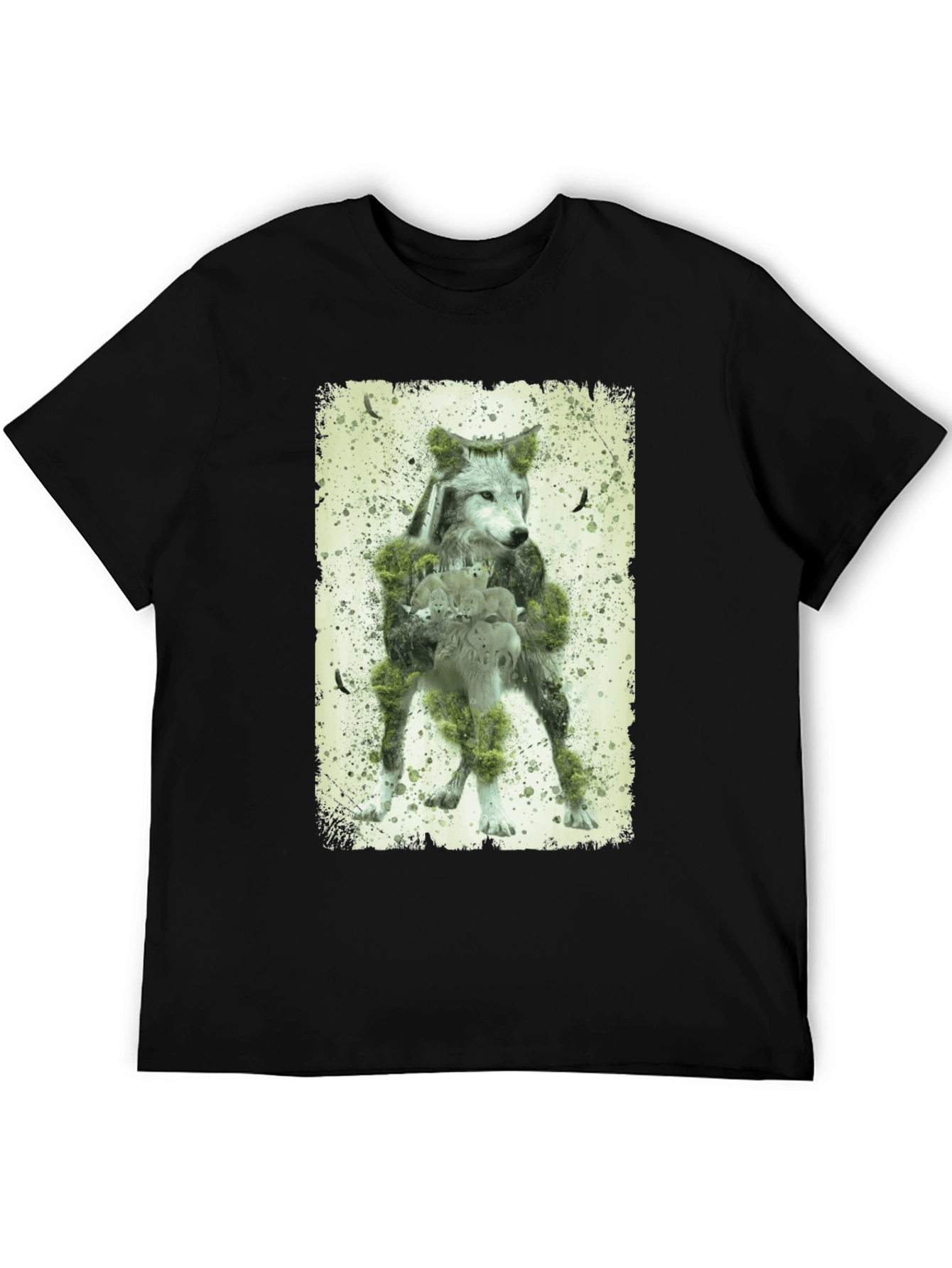 Wolf Forest Graphic T-Shirt - Nature Design Tee - 5