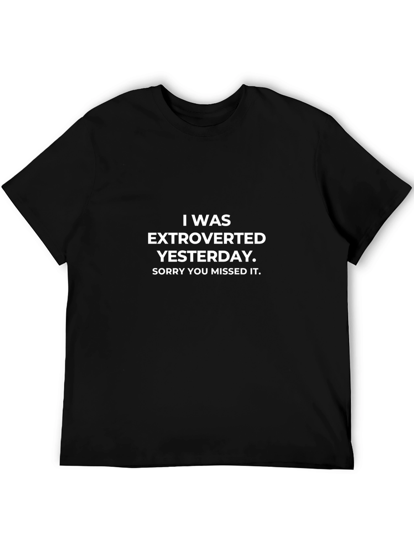 Black Extroverted Yesterday Graphic T-Shirt view 5