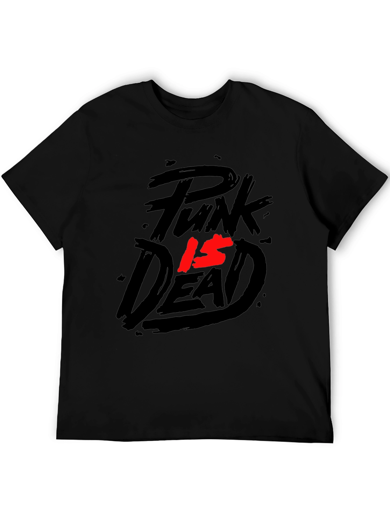 Black Punk Is Dead Graphic Tee - Black T-Shirt view 5
