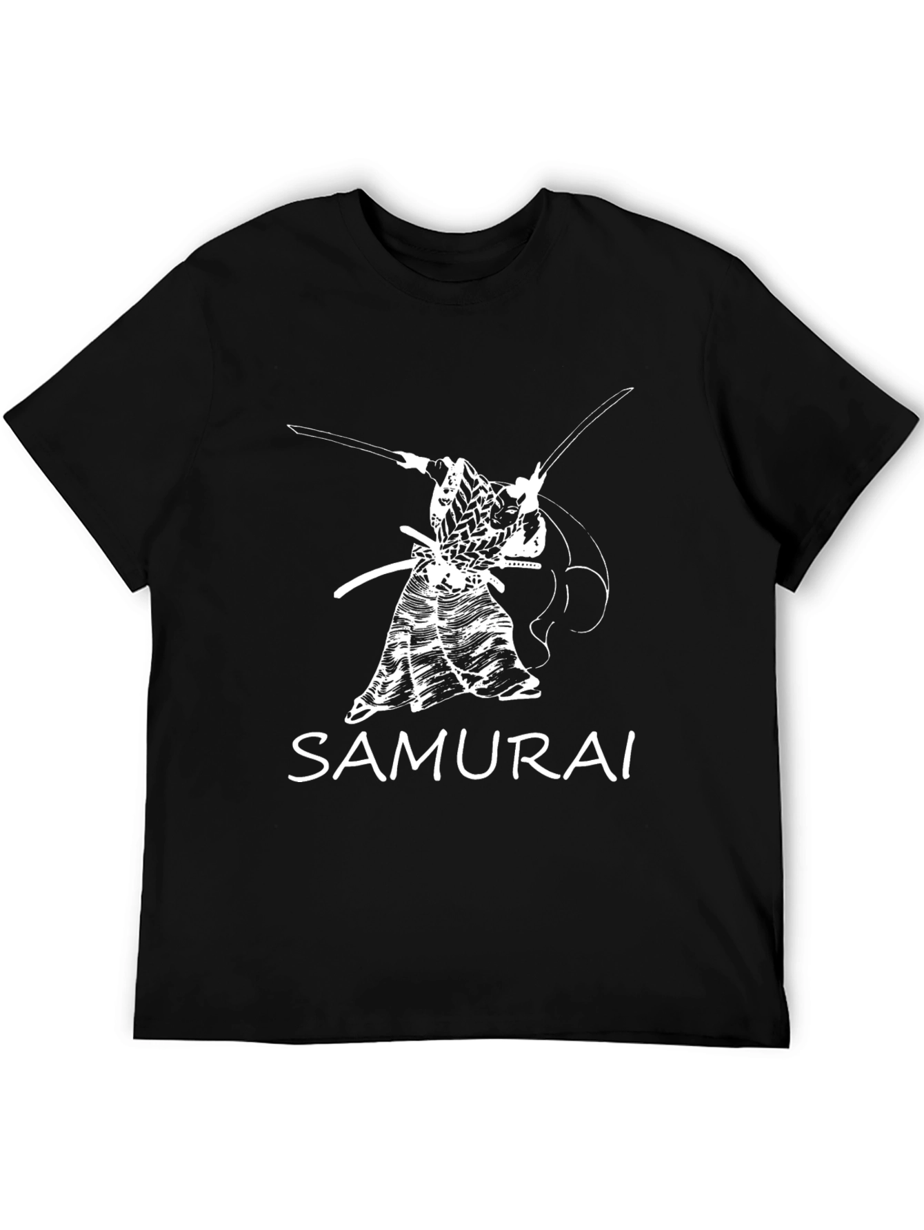 Black Samurai Graphic Tee - Bold Black T-Shirt view 5