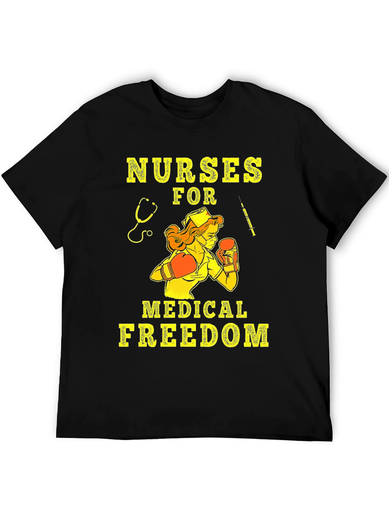 Black Nurses For Medical Freedom T-Shirt view 5