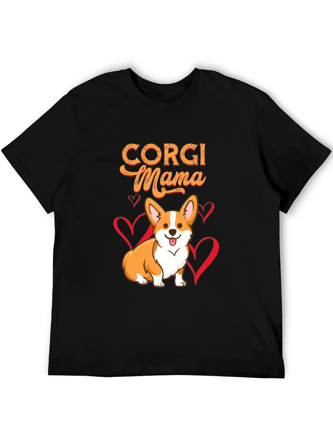 Black Corgi Mama Graphic T-Shirt - Dog Lover Tee view 5