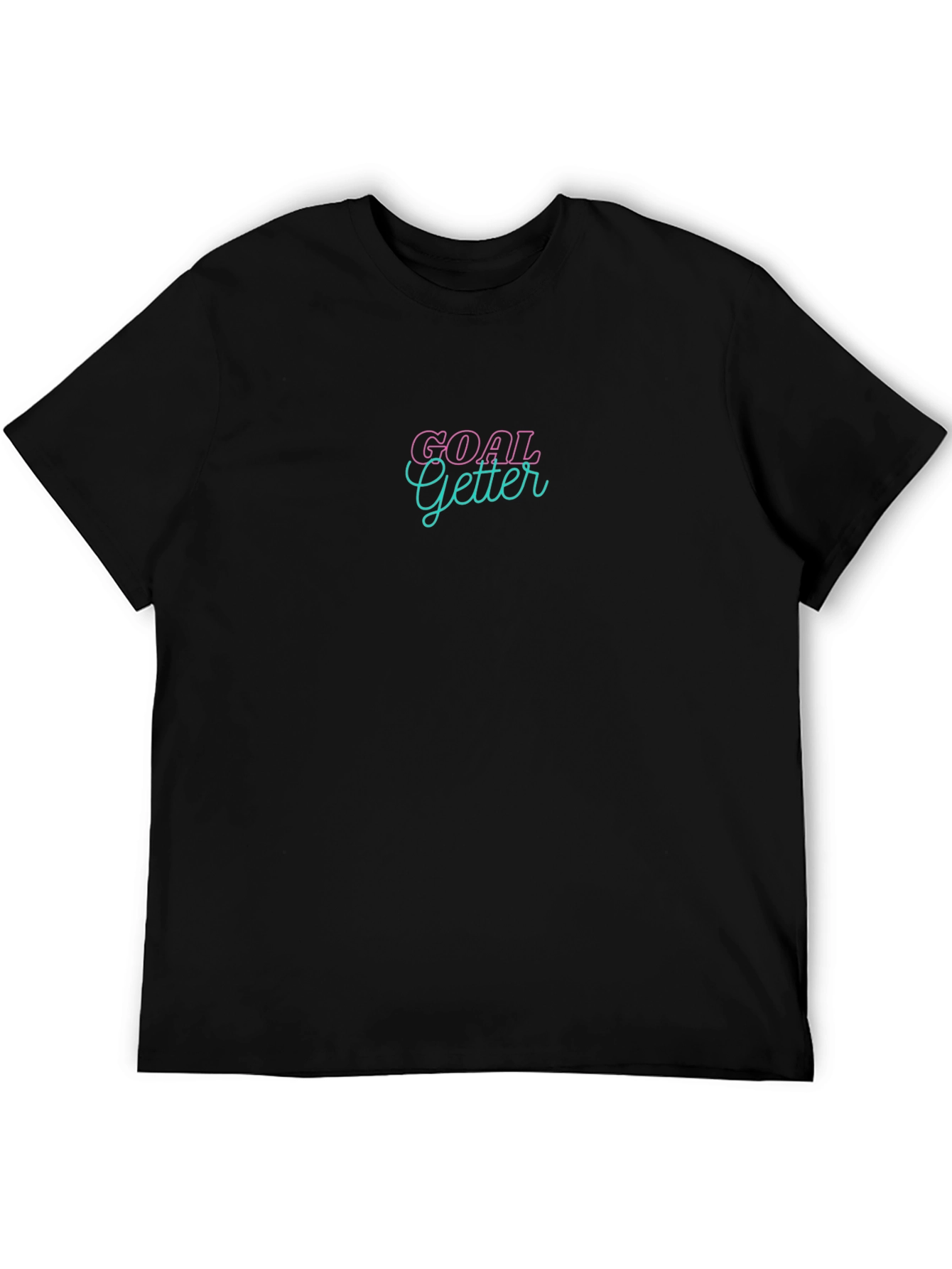 Black Goal Getter T-Shirt - Black Crew Neck view 5