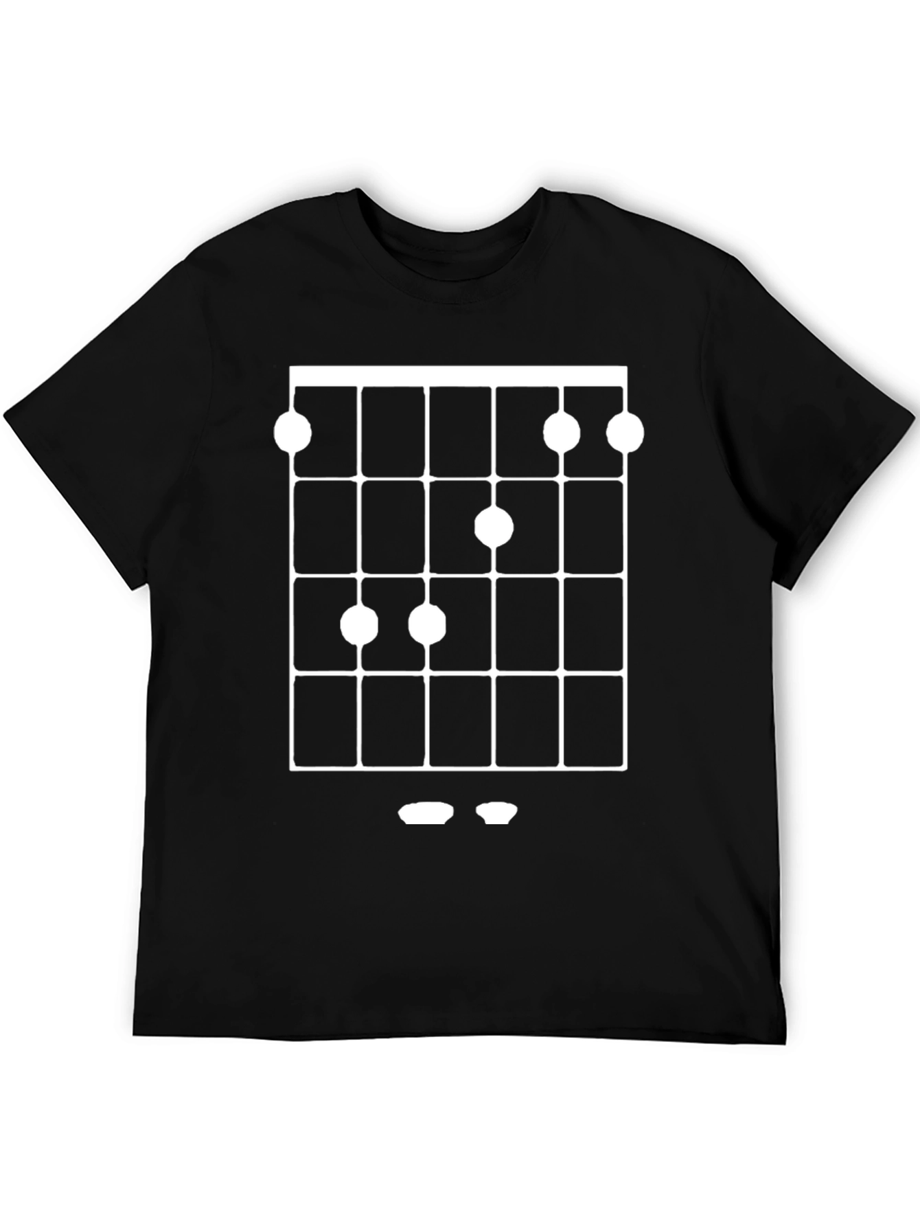 Black Ukulele Chord T-Shirt - Music Lover Tee view 5