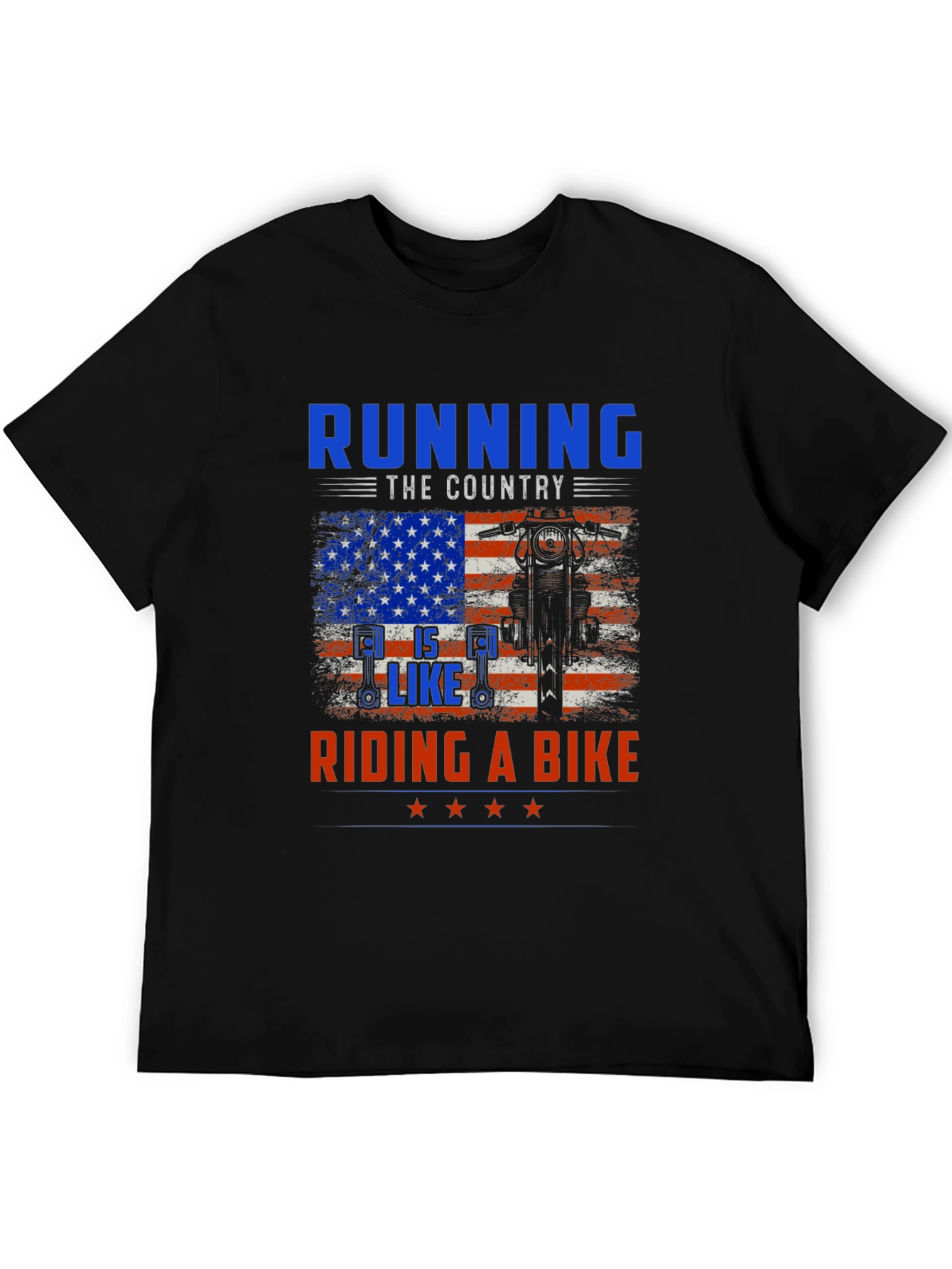 Black Running the Country is Like Riding a Bike Graphic Tee view 5