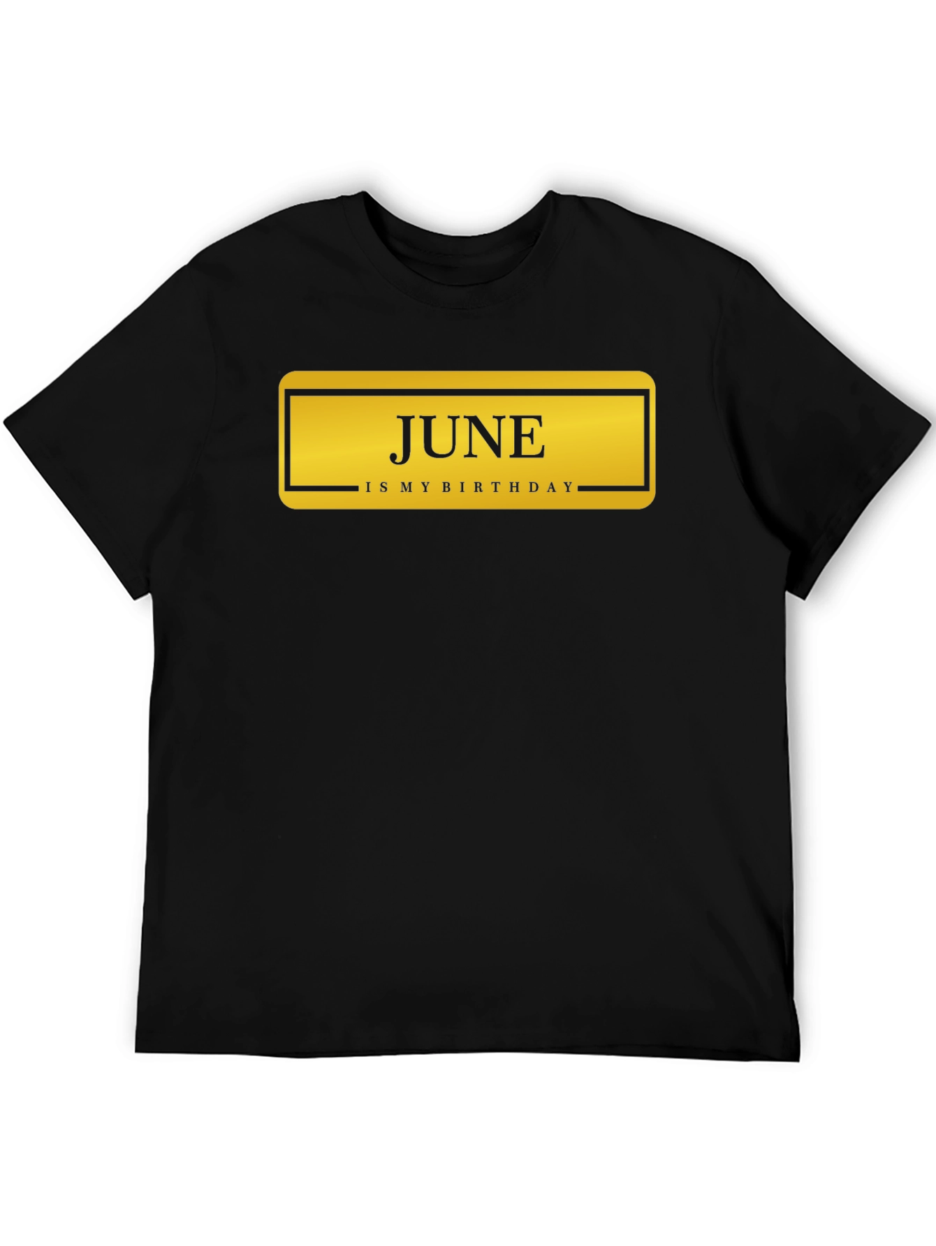 Black June Birthday T-Shirt - Black Graphic Tee view 5