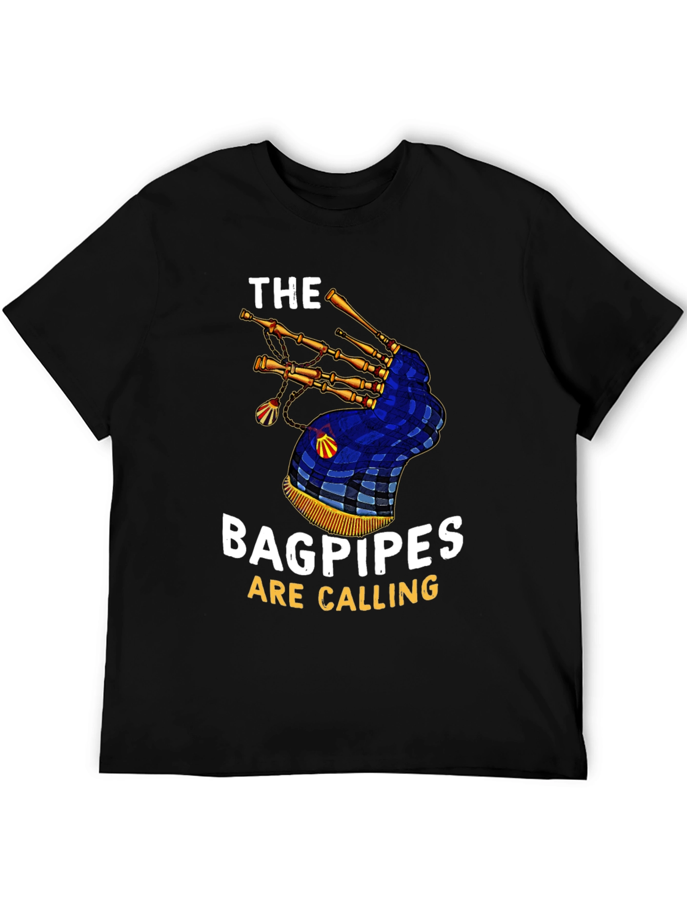 Black Bagpipes Are Calling Graphic T-Shirt view 5