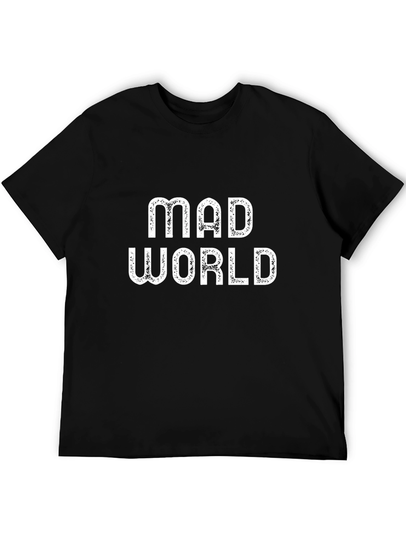 Black Mad World Graphic Print Black T-Shirt view 5