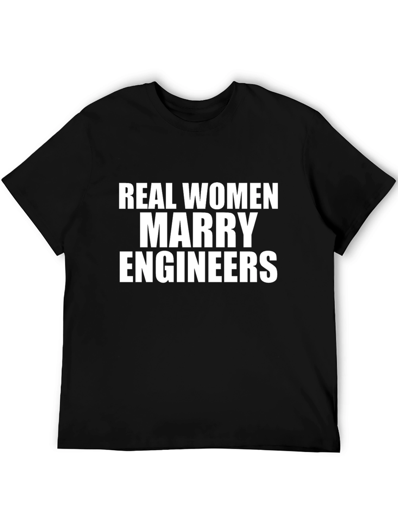 Black Real Women Marry Engineers - Funny Graphic Tee view 5