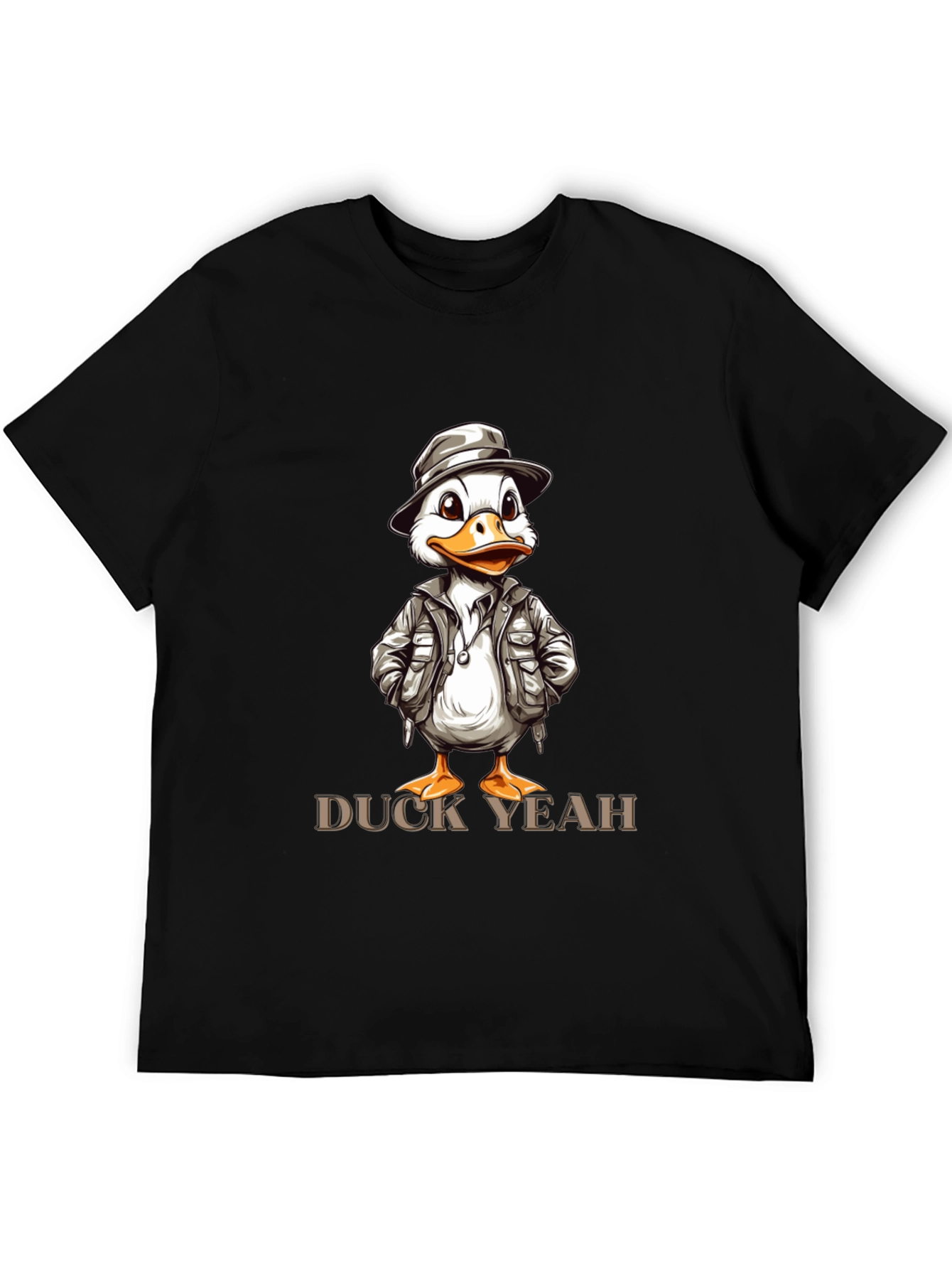 Black Duck Yeah T-Shirt - Cartoon Style view 5