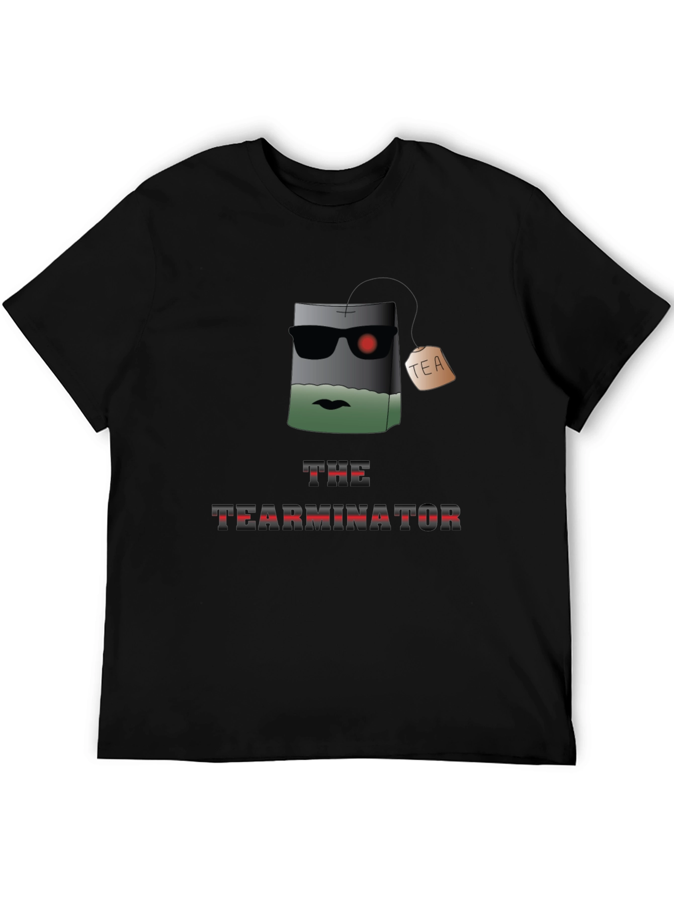 Black The TEARMINATOR Graphic T-Shirt - Funny Tea Lover Tee view 5