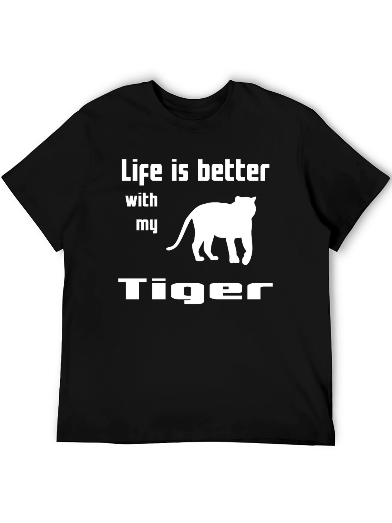Black Life is Better With My Tiger Graphic Tee view 5