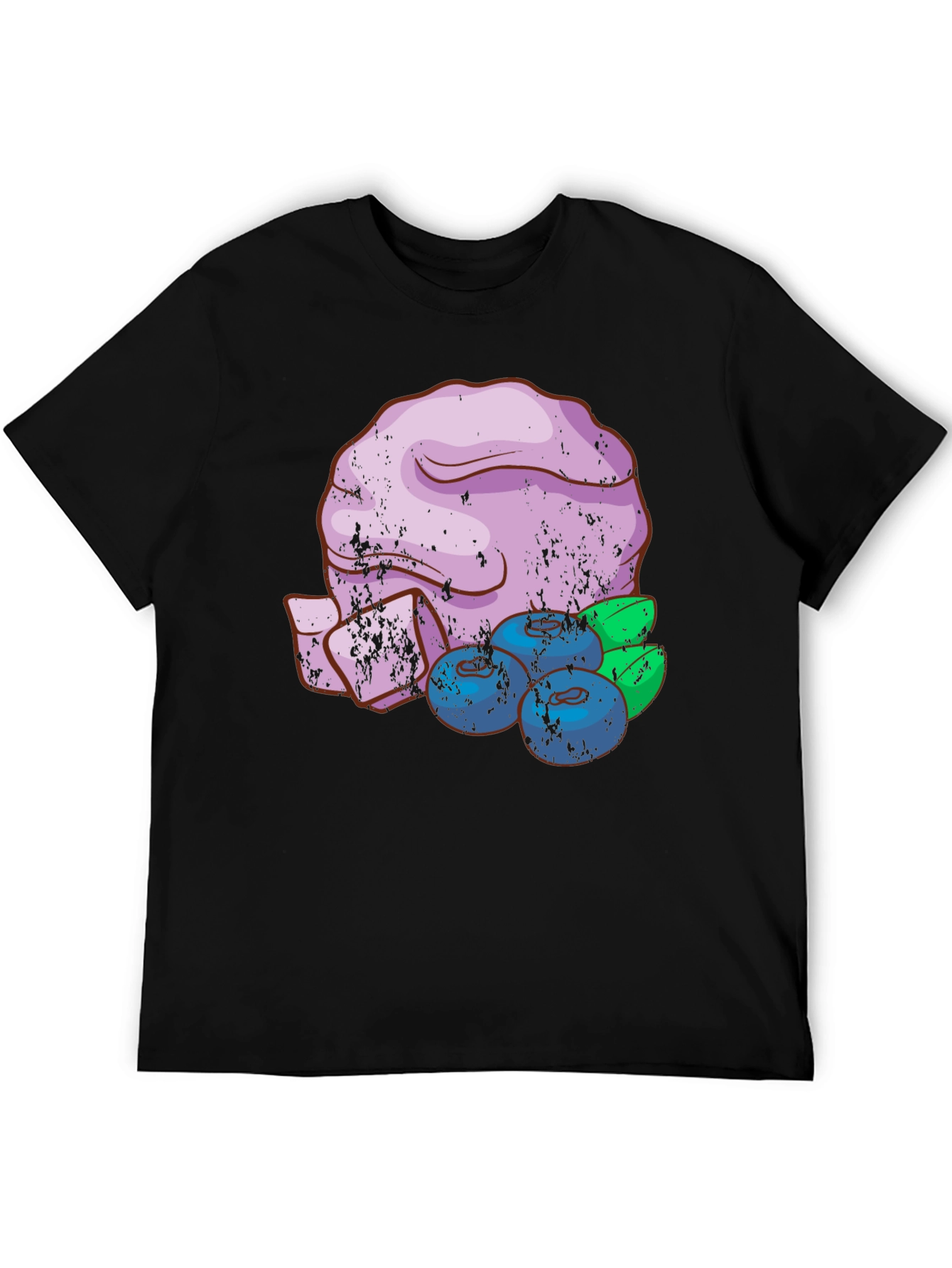 Black Blueberry Dessert T-Shirt - Unique Graphic Tee view 5