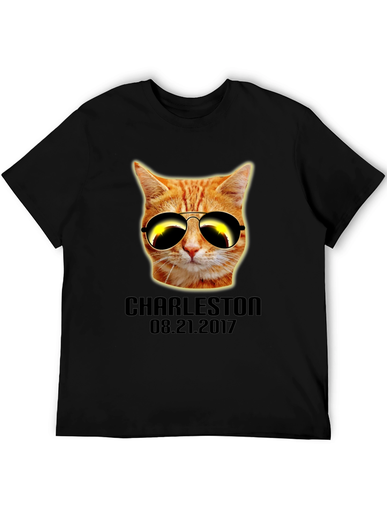 Black Cool Cat Sunglasses T-Shirt - Charleston 08.21.2017 view 5