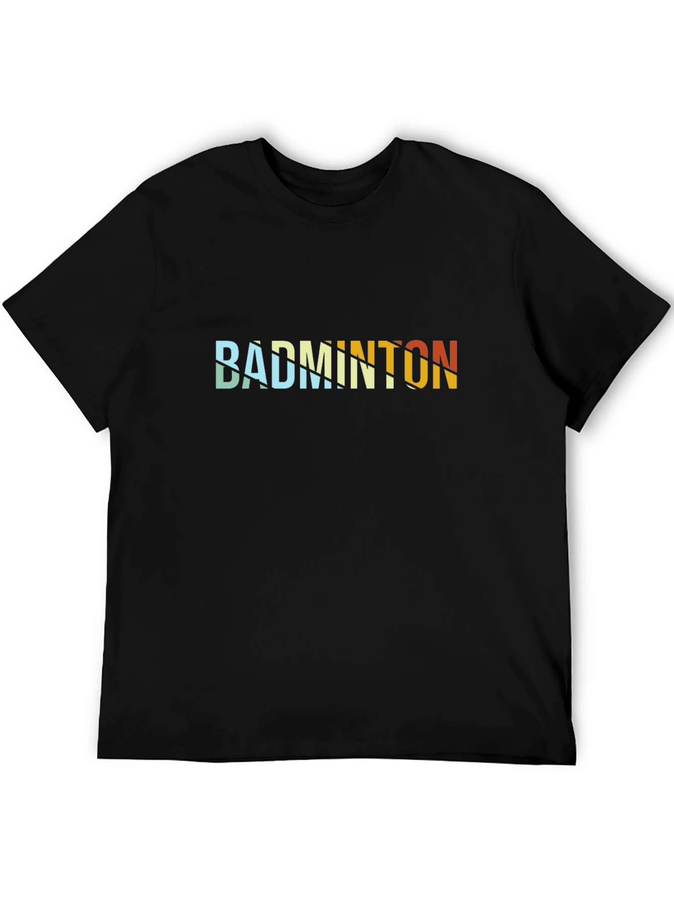 Black Badminton Graphic Tee - Stylish Retro Sports Shirt view 5