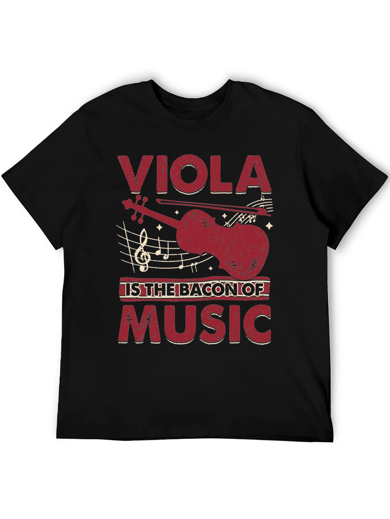 Black Viola is the Bacon of Music Funny Musician T-Shirt view 5