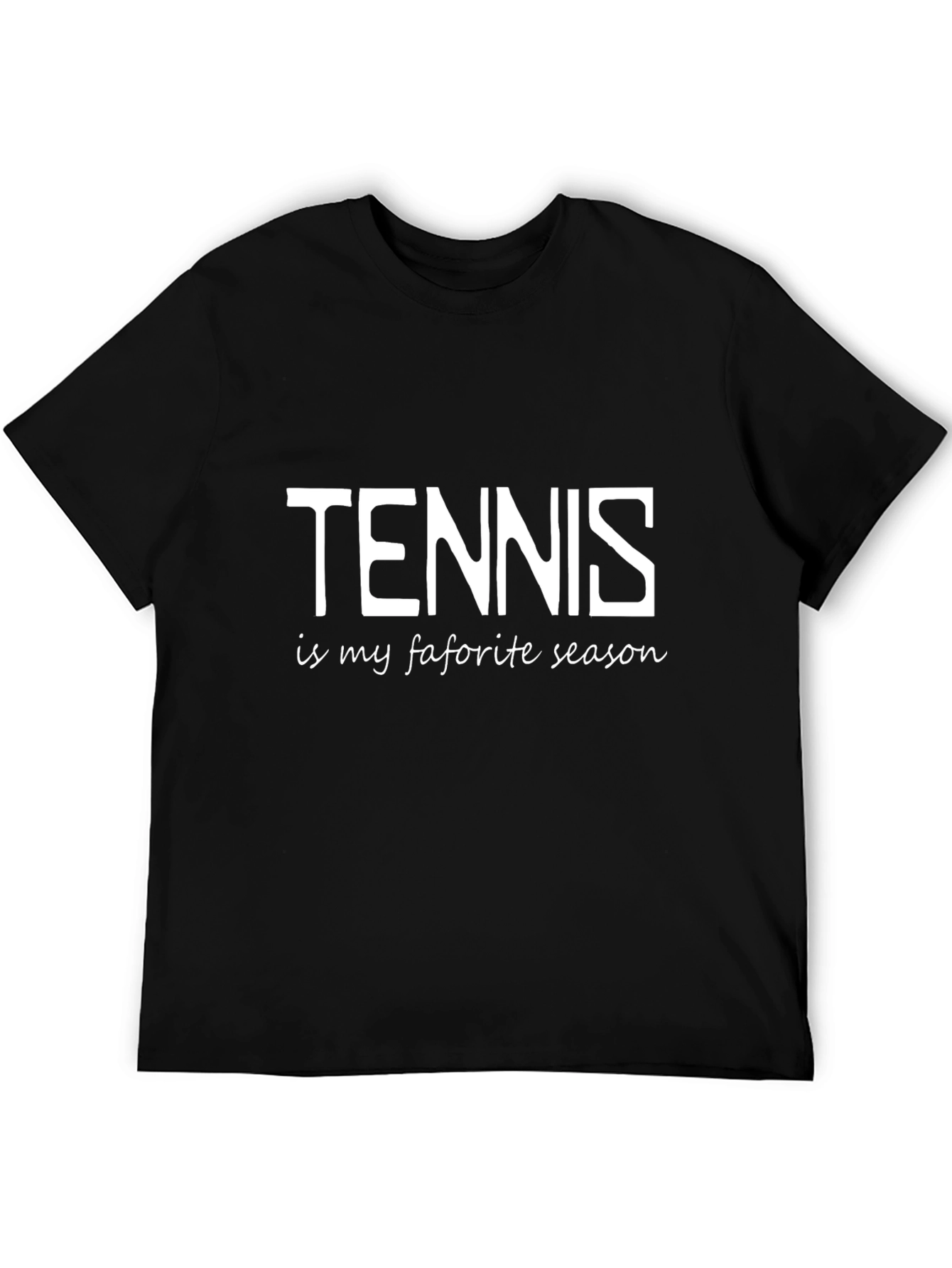 Black Tennis is My Favorite Season - Black T-Shirt view 5