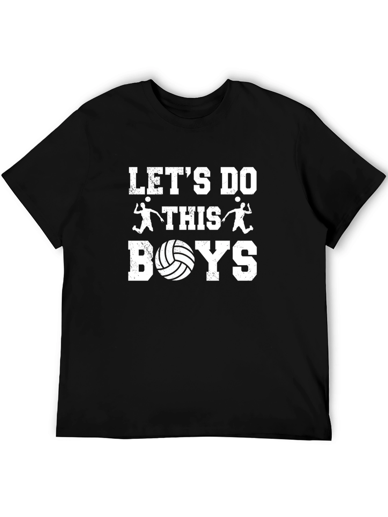 Black Let's Do This Boys Volleyball Graphic Tee view 5