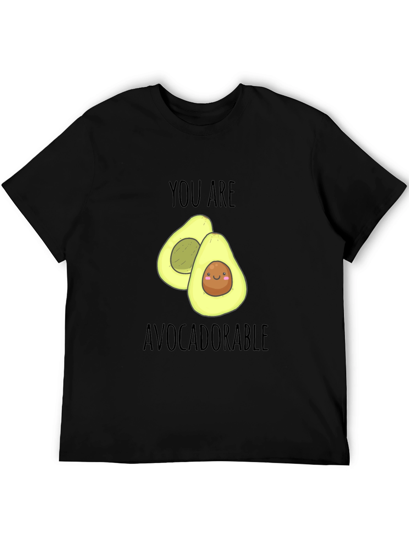 Black You Are Avocadorable T-Shirt - Black view 5